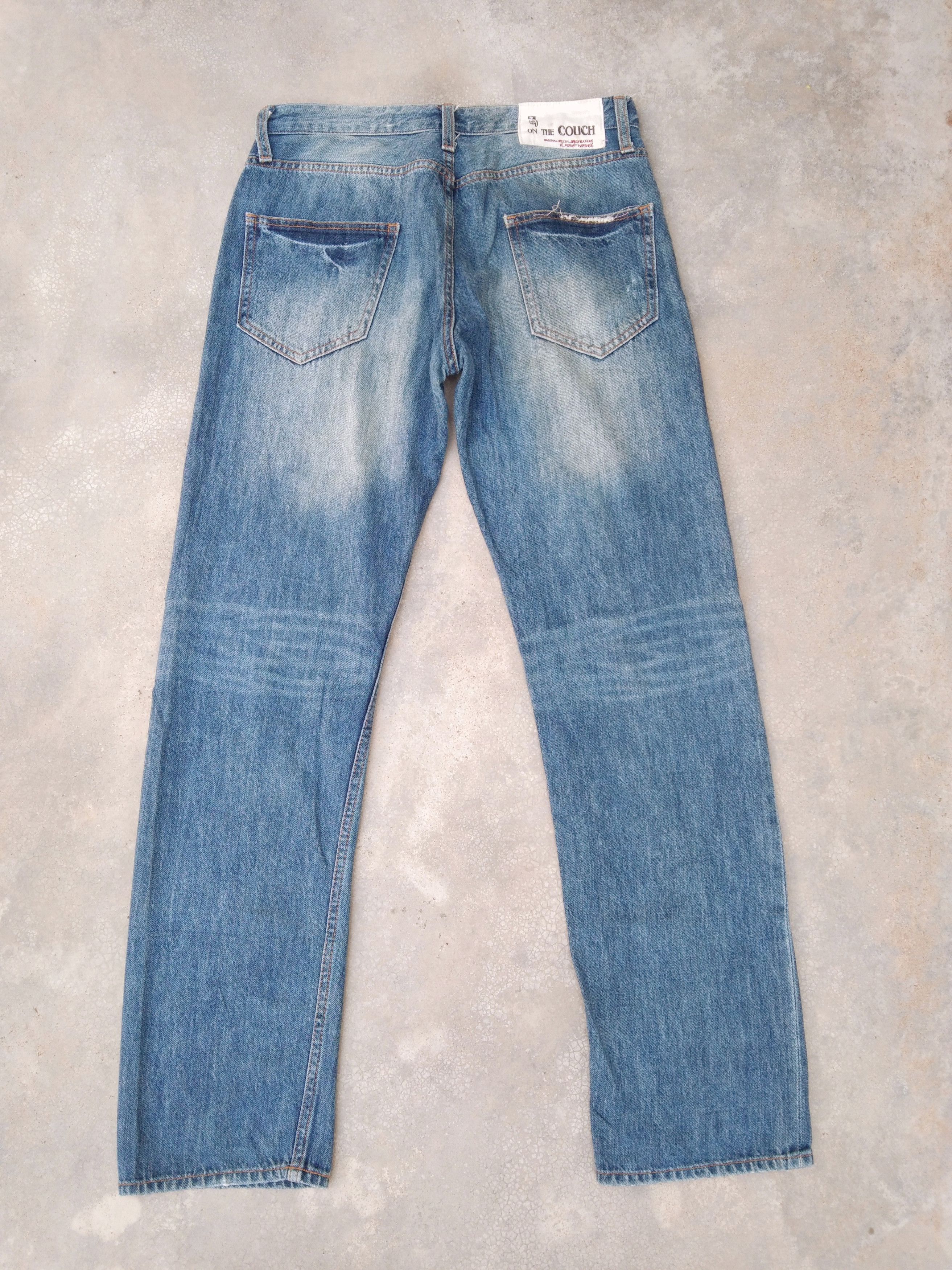 Japanese Brand Vintage Faded Blue Japanese Selvedge Redline Jeans 30x30 Size US 30 / EU 46 - 2 Thumbnail