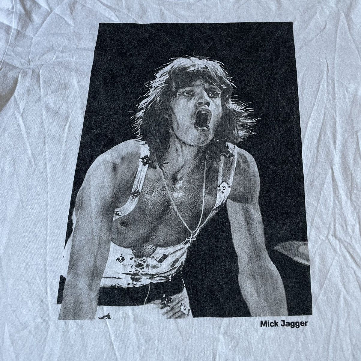 Band Tees Vintage Y2K MICK JAGGER FACE ROLLING STONES M Size US M / EU 48-50 / 2 - 5 Thumbnail