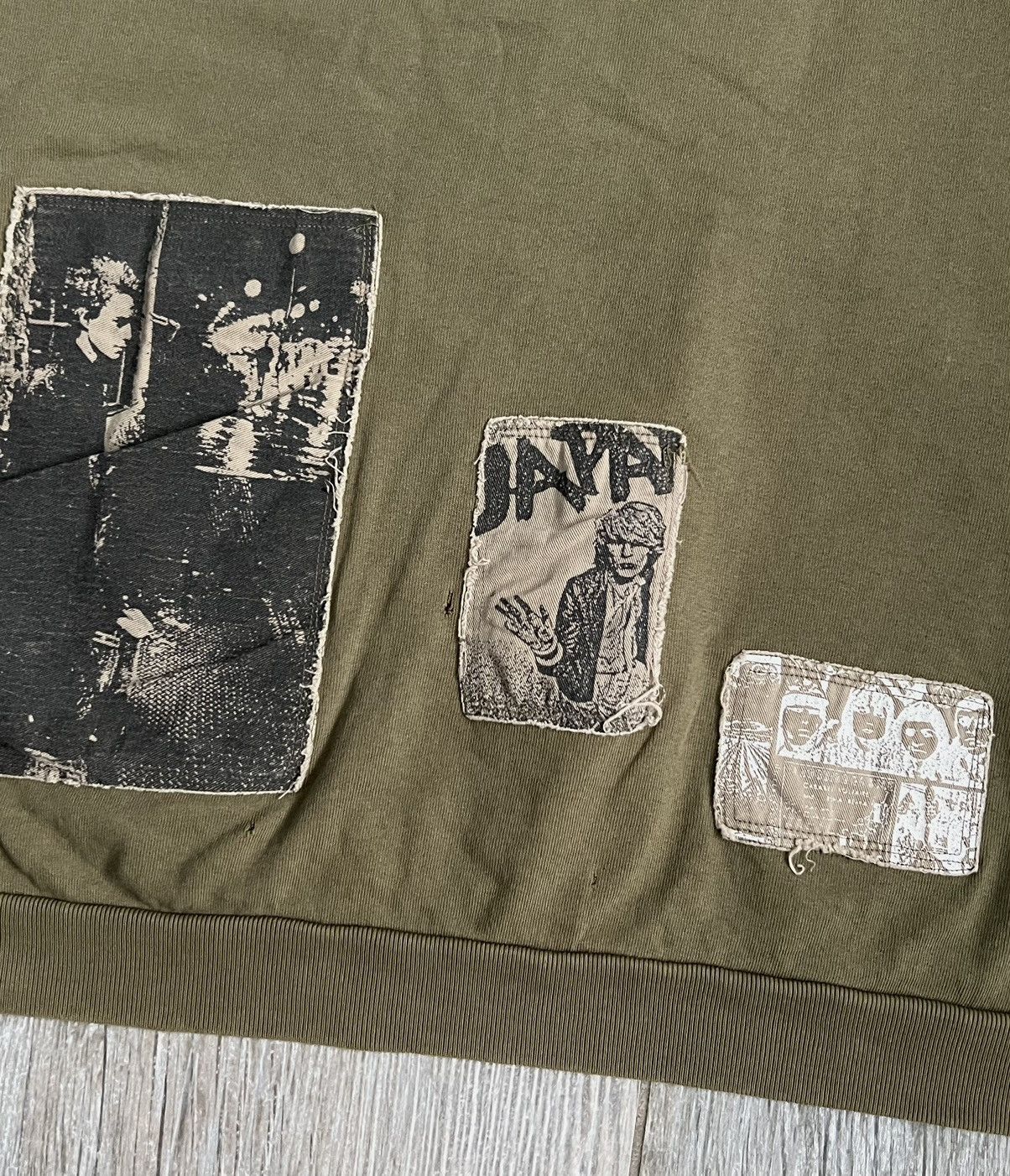 Raf Simons AW2001-2002 Raf Simons Riot Green Patchwork SleevelessHoodie Size US XL / EU 56 / 4 - 7 Thumbnail