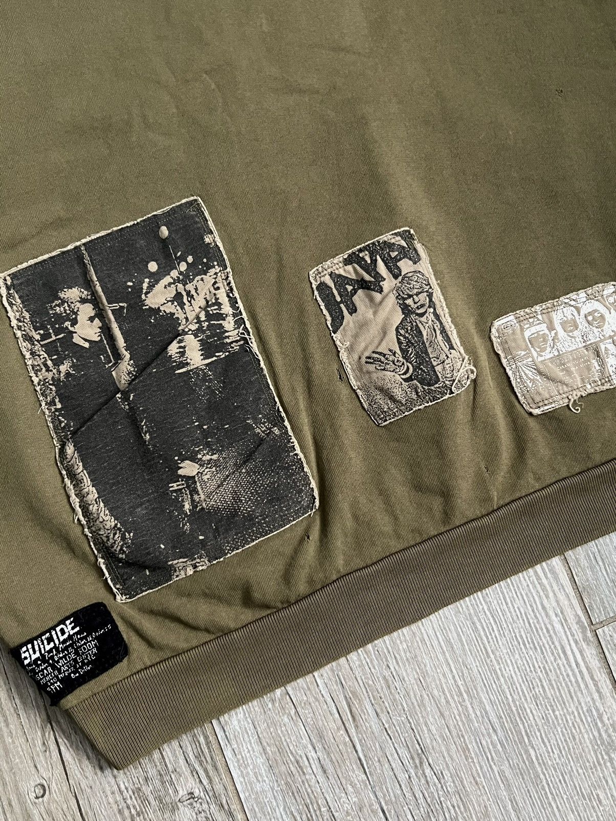 Raf Simons AW2001-2002 Raf Simons Riot Green Patchwork SleevelessHoodie Size US XL / EU 56 / 4 - 6 Thumbnail