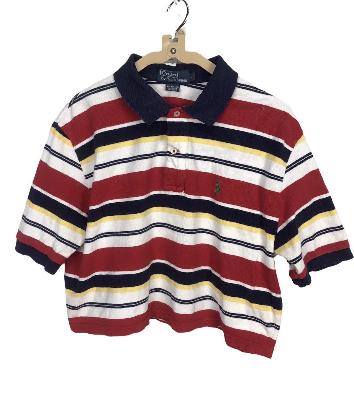 Polo Ralph Lauren Polo Ralph Lauren stripe croptop polos shirt Size US L / EU 52-54 / 3 - 1 Thumbnail