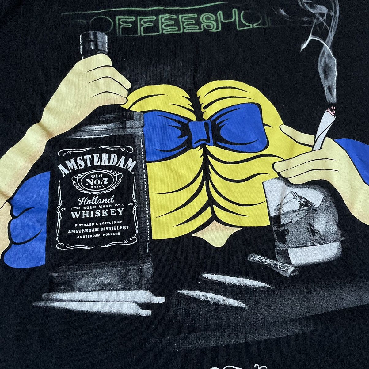 Vintage Y2K Graphic Tee Sun Faded Streetwear Skate Aesthetic Black M Size US M / EU 48-50 / 2 - 7 Thumbnail