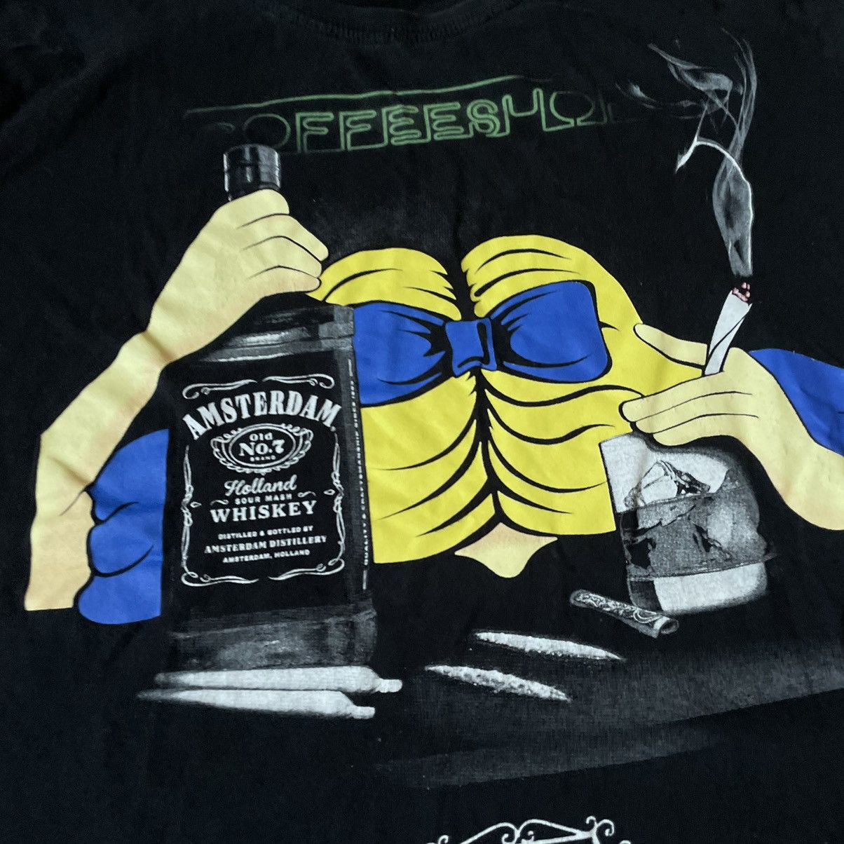 Vintage Y2K Graphic Tee Sun Faded Streetwear Skate Aesthetic Black M Size US M / EU 48-50 / 2 - 6 Thumbnail