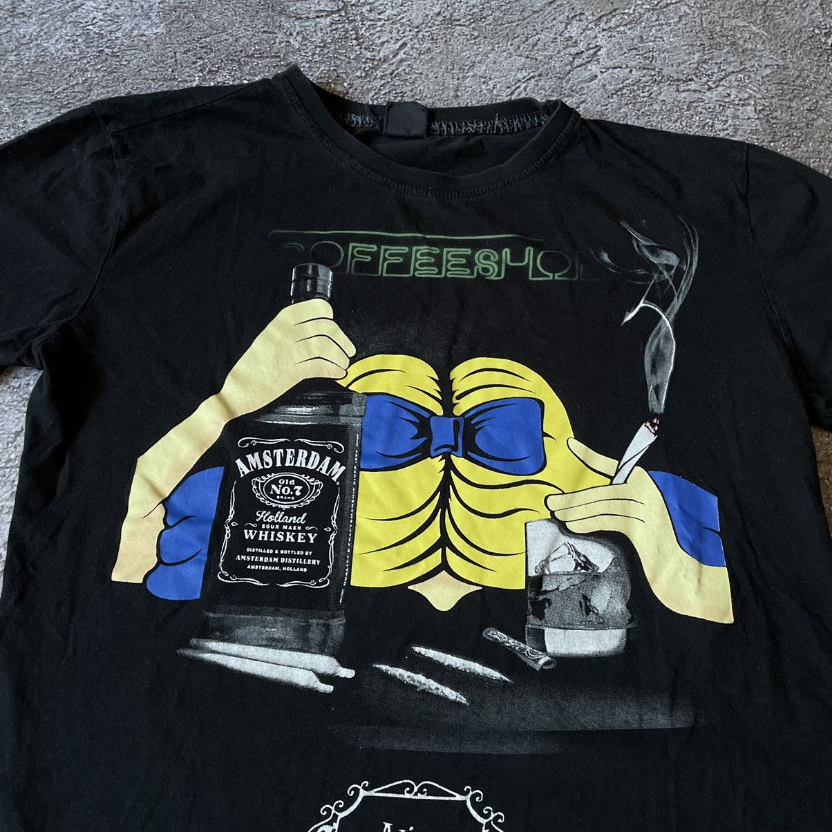 Vintage Y2K Graphic Tee Sun Faded Streetwear Skate Aesthetic Black M Size US M / EU 48-50 / 2 - 5 Thumbnail