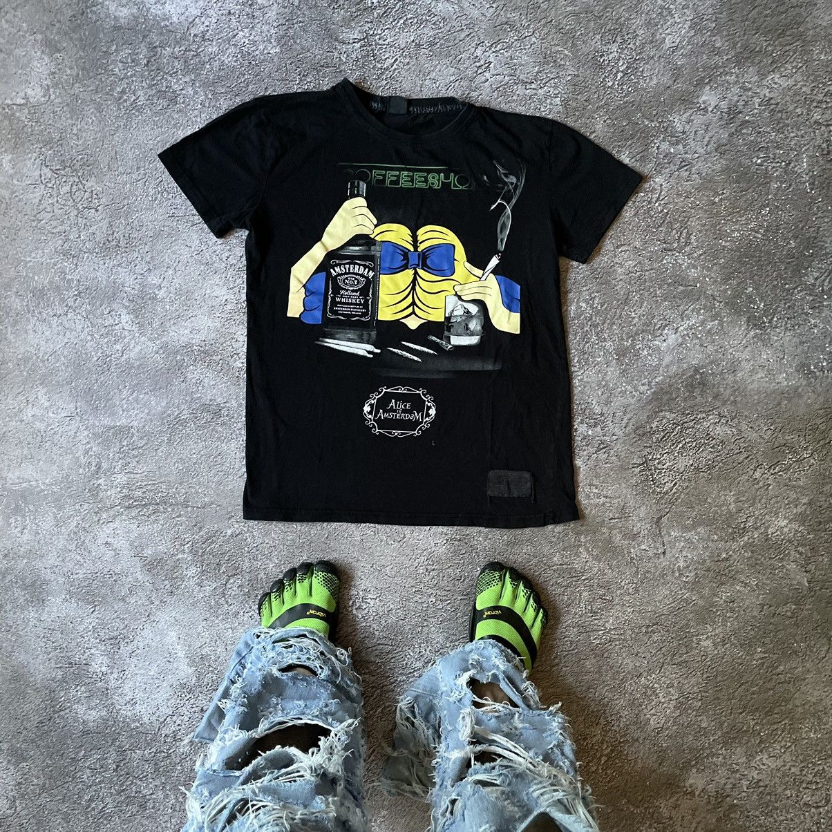 Vintage Y2K Graphic Tee Sun Faded Streetwear Skate Aesthetic Black M Size US M / EU 48-50 / 2 - 1 Thumbnail
