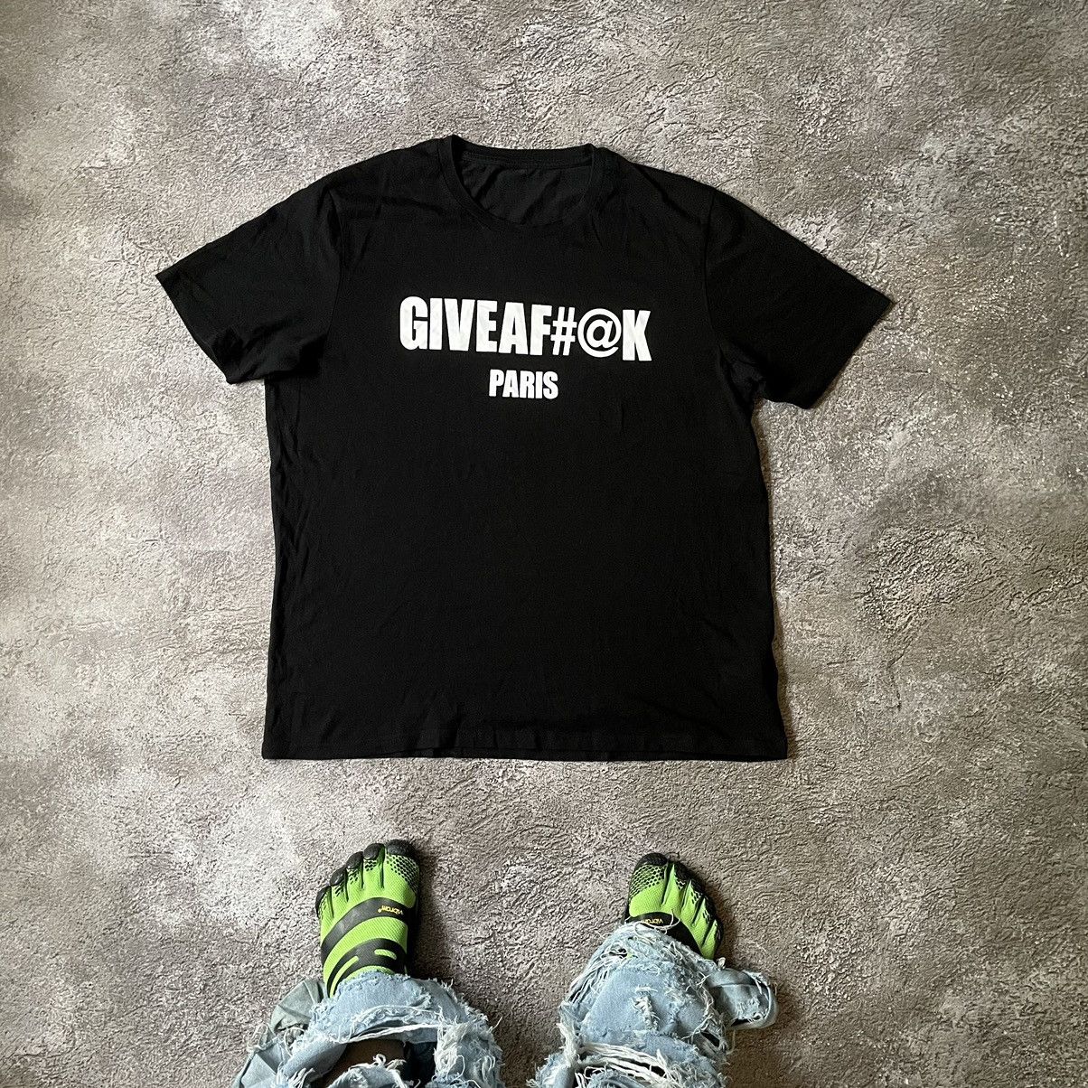 Vintage Vintage Y2K Giveafuck Paris Graphic Tee Streetwear Boxy XL Size US XL / EU 56 / 4 - 1 Thumbnail