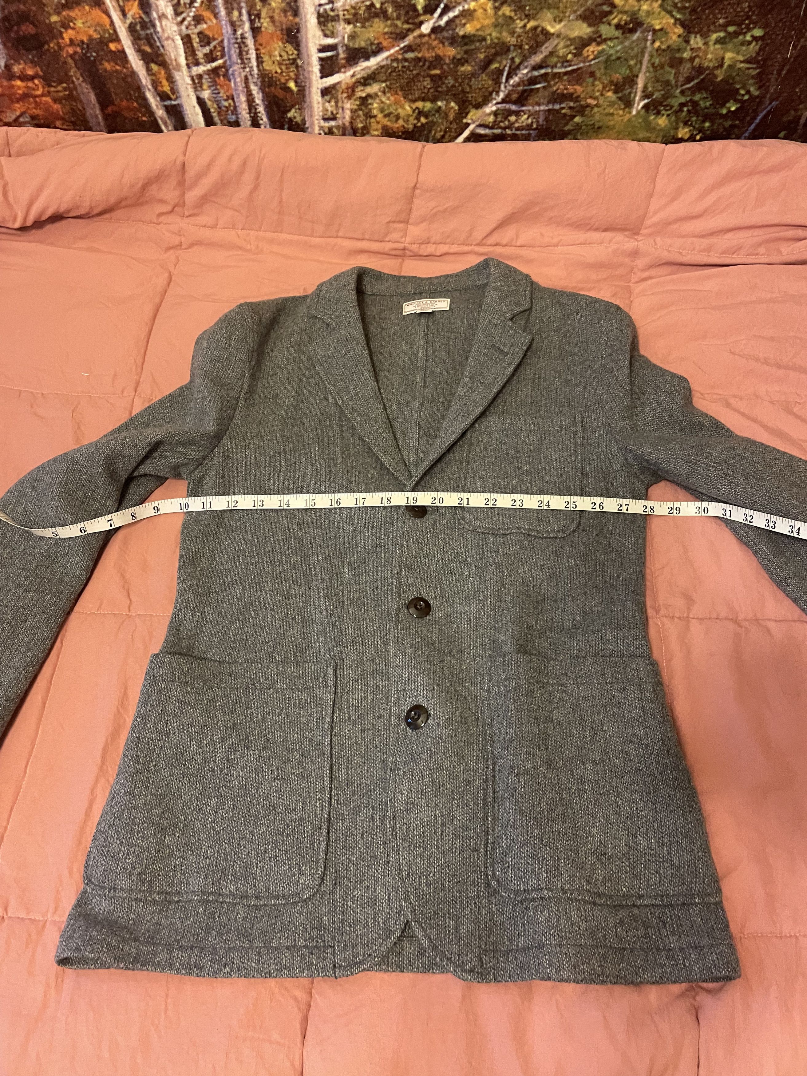 Wallace Barnes knit blazer 36R Gunmetal Grey Tailoring