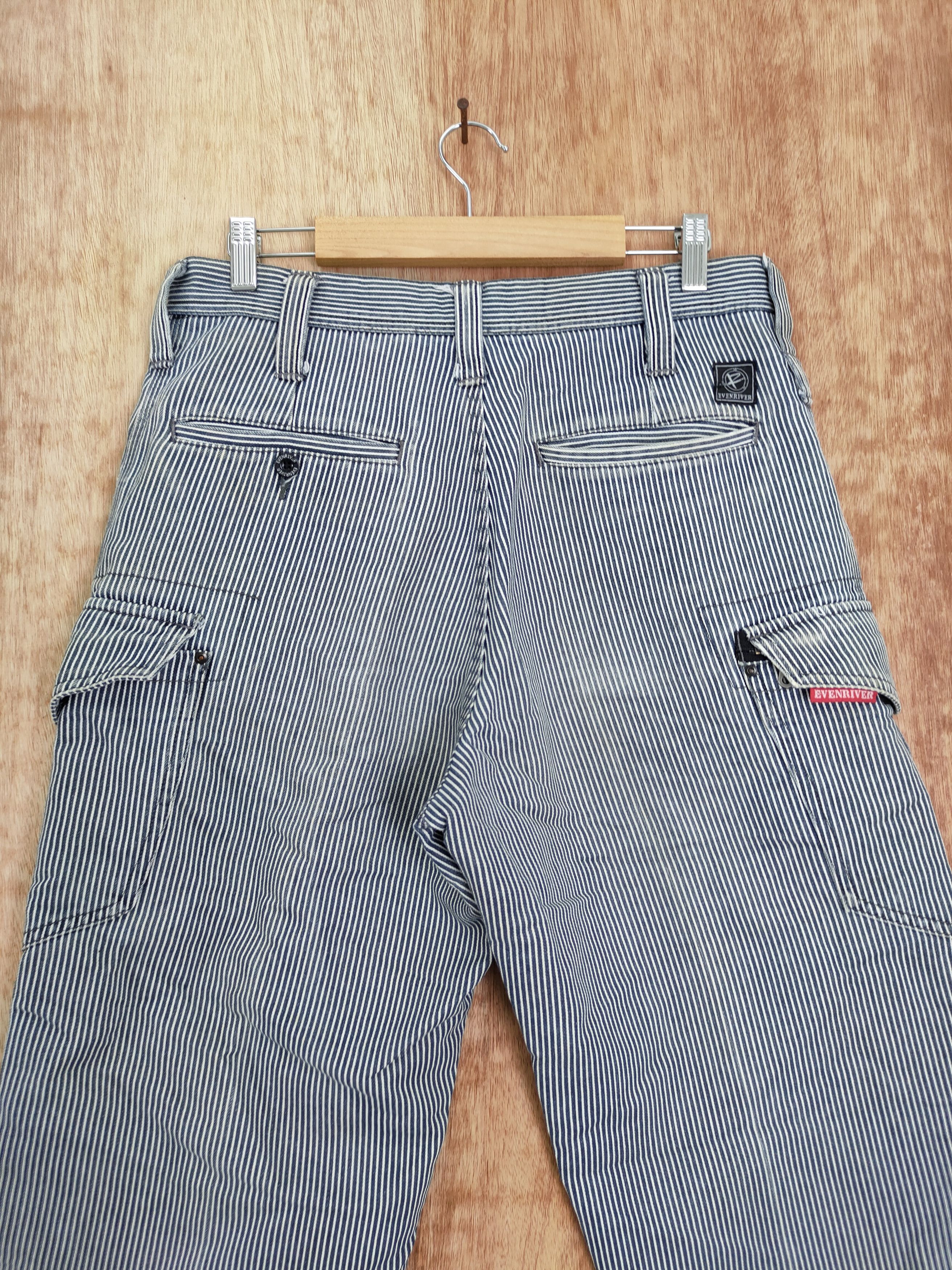 Japanese Brand DLL Evenriver stripe faded ripped thrasher cargo pants#710 Size US 30 / EU 46 - 9 Thumbnail