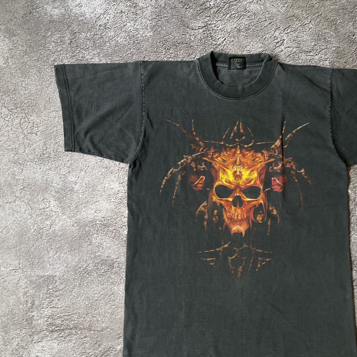 Vintage Vintage Y2K Graphic Tee Sun Faded Horror Skull Grunge Boxy M Size US M / EU 48-50 / 2 - 4 Thumbnail