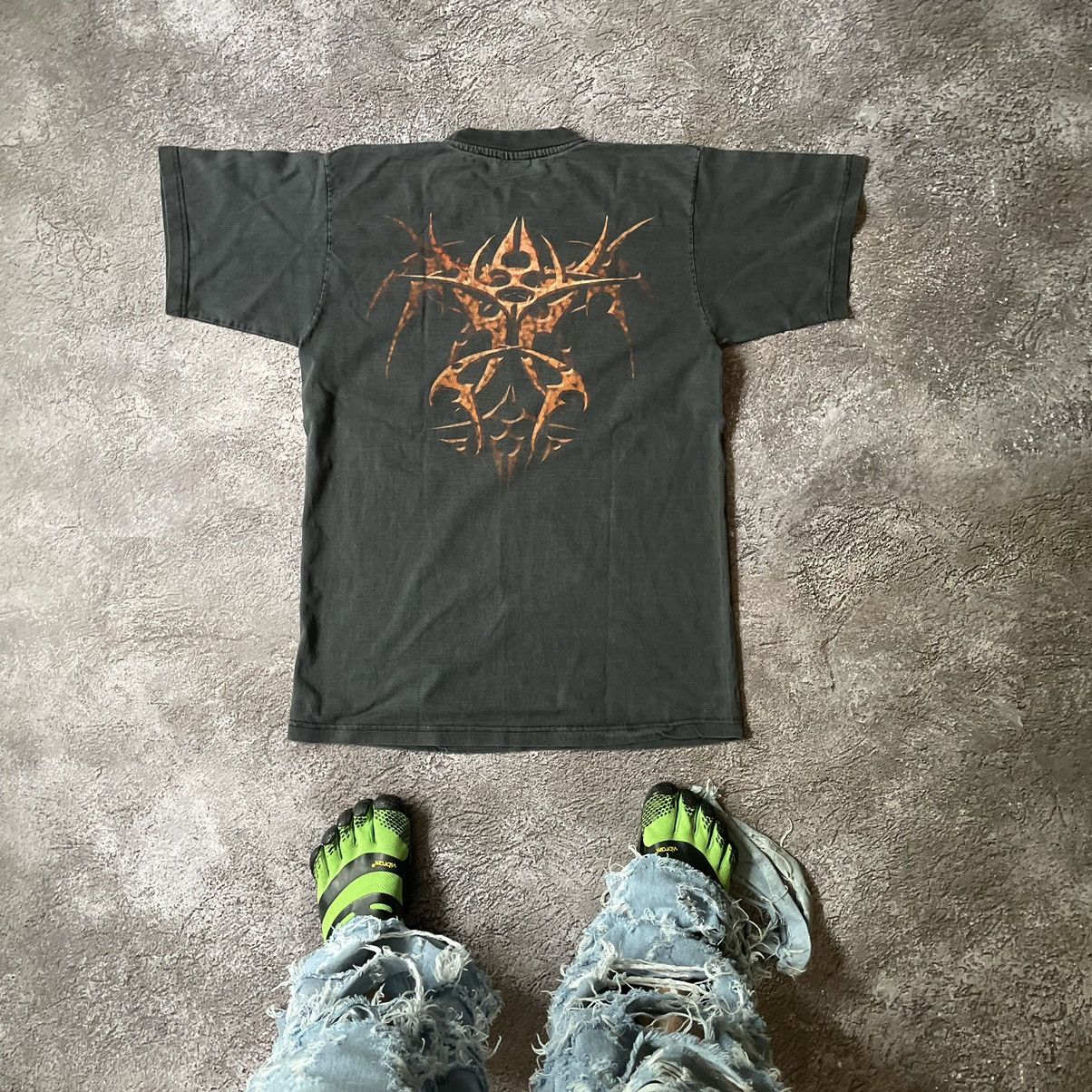 Vintage Vintage Y2K Graphic Tee Sun Faded Horror Skull Grunge Boxy M Size US M / EU 48-50 / 2 - 7 Thumbnail