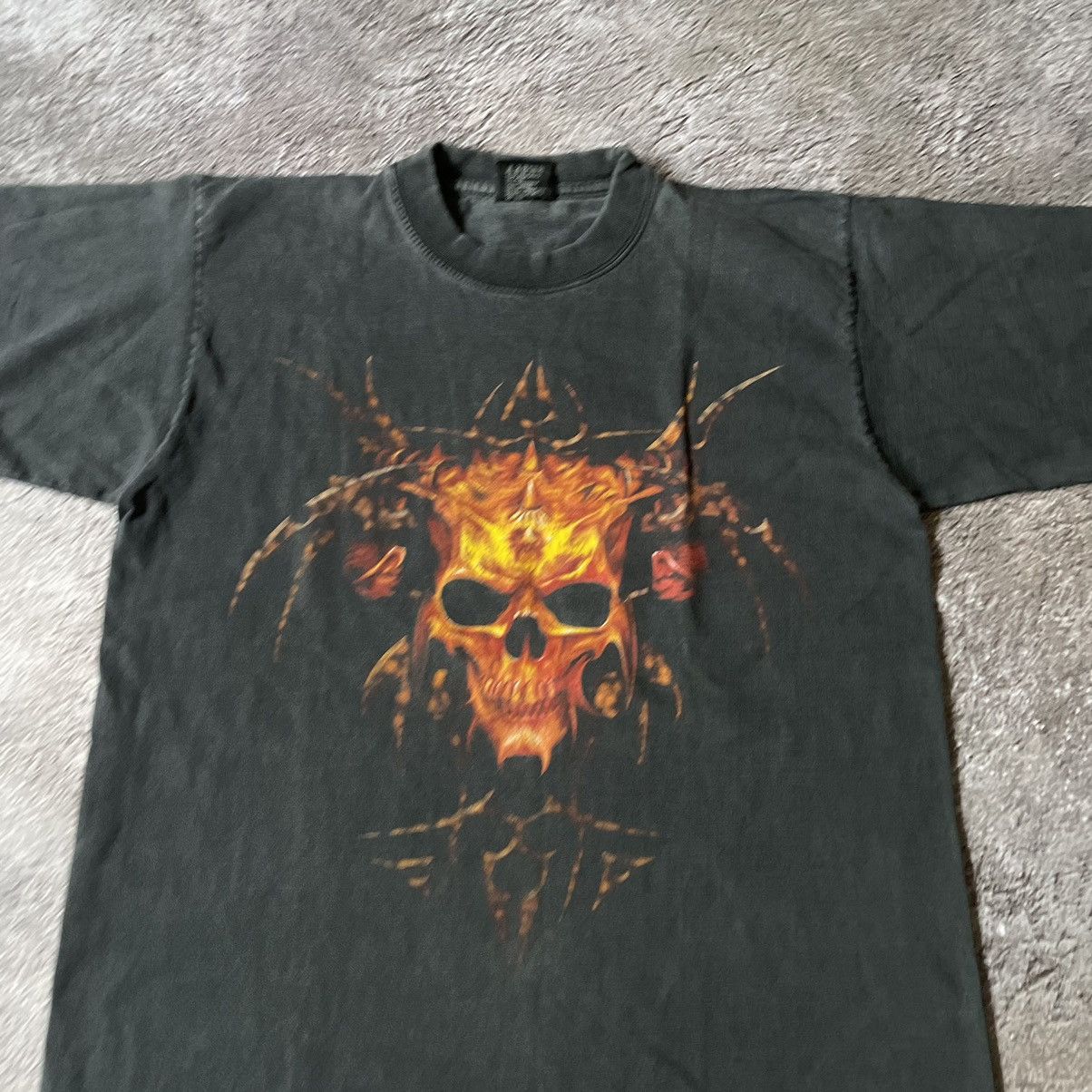 Vintage Vintage Y2K Graphic Tee Sun Faded Horror Skull Grunge Boxy M Size US M / EU 48-50 / 2 - 5 Thumbnail