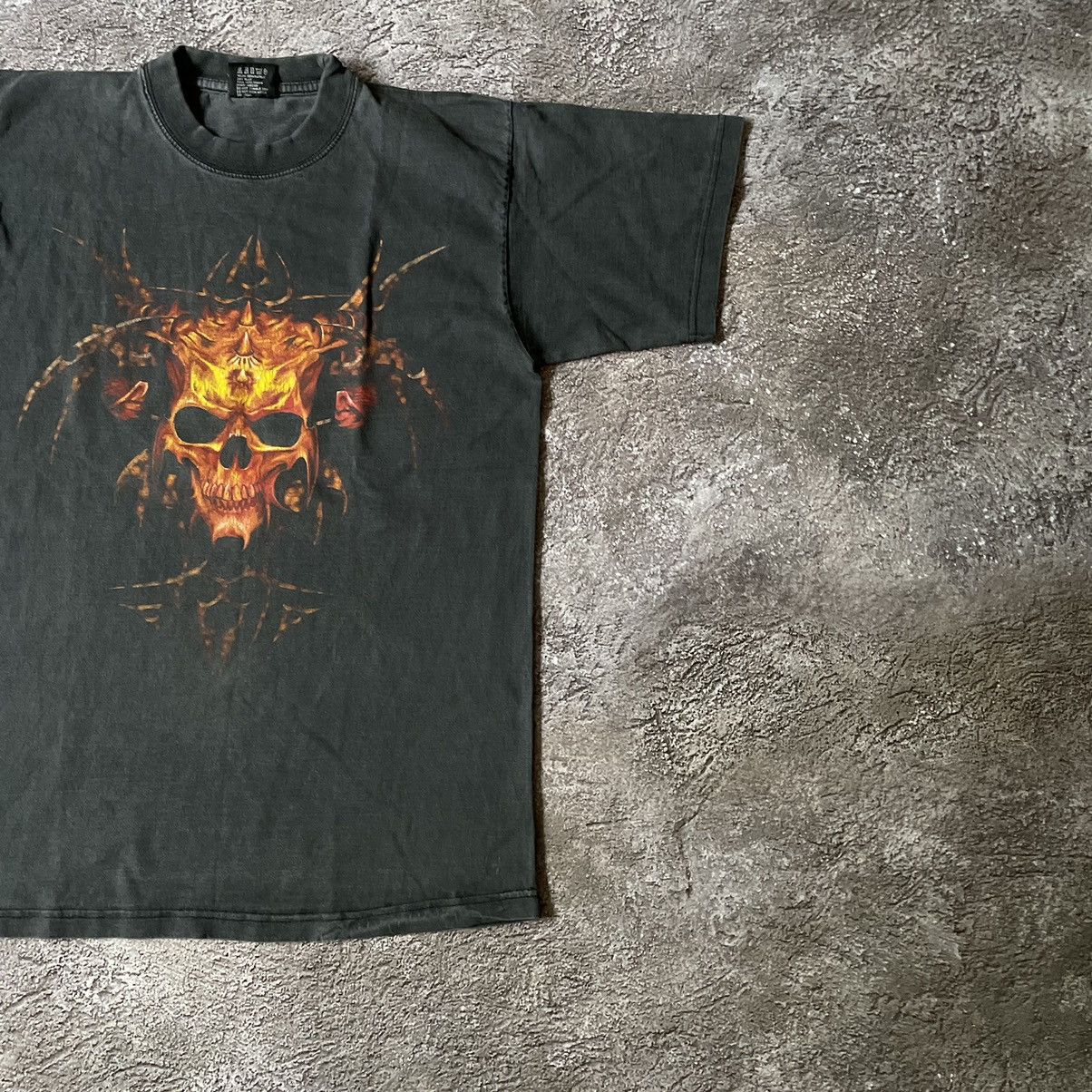 Vintage Vintage Y2K Graphic Tee Sun Faded Horror Skull Grunge Boxy M Size US M / EU 48-50 / 2 - 3 Thumbnail