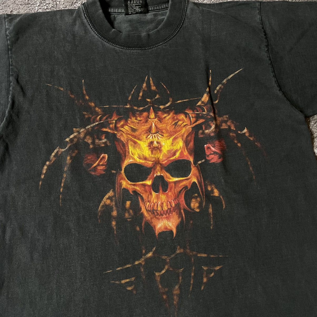 Vintage Vintage Y2K Graphic Tee Sun Faded Horror Skull Grunge Boxy M Size US M / EU 48-50 / 2 - 6 Thumbnail