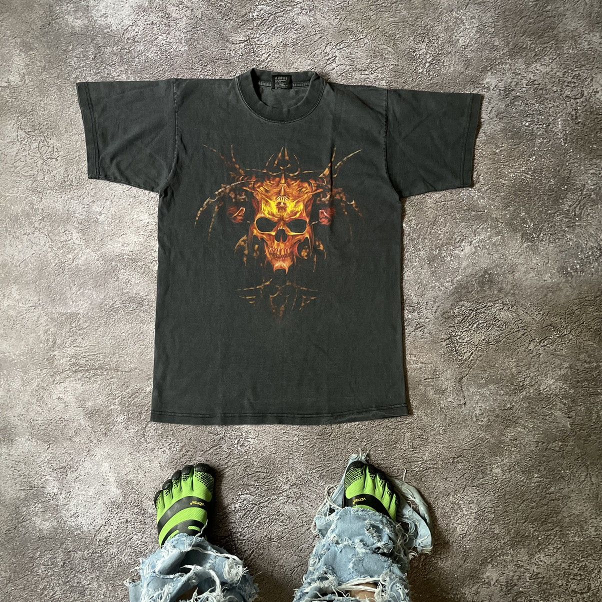 Vintage Y2K DEVIL ABSTRACT CREEPY ANGRY HORROR SKELETON