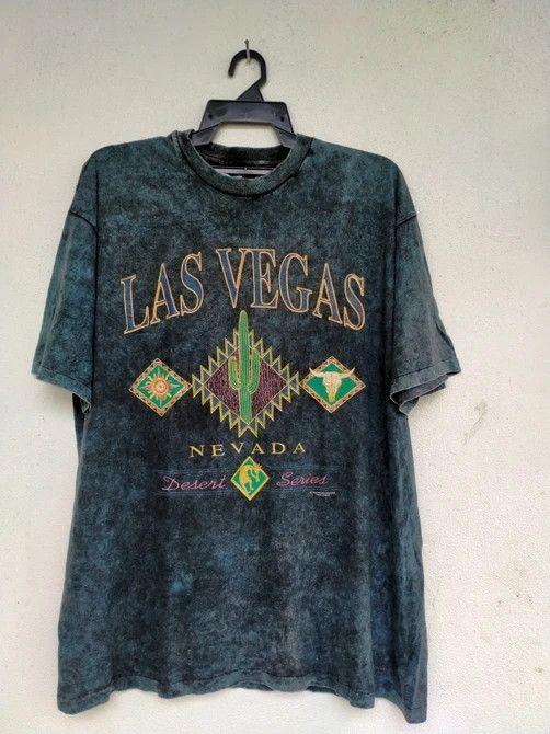Vintage 90s Las Vegas Tie Dye Distressed T-shirt