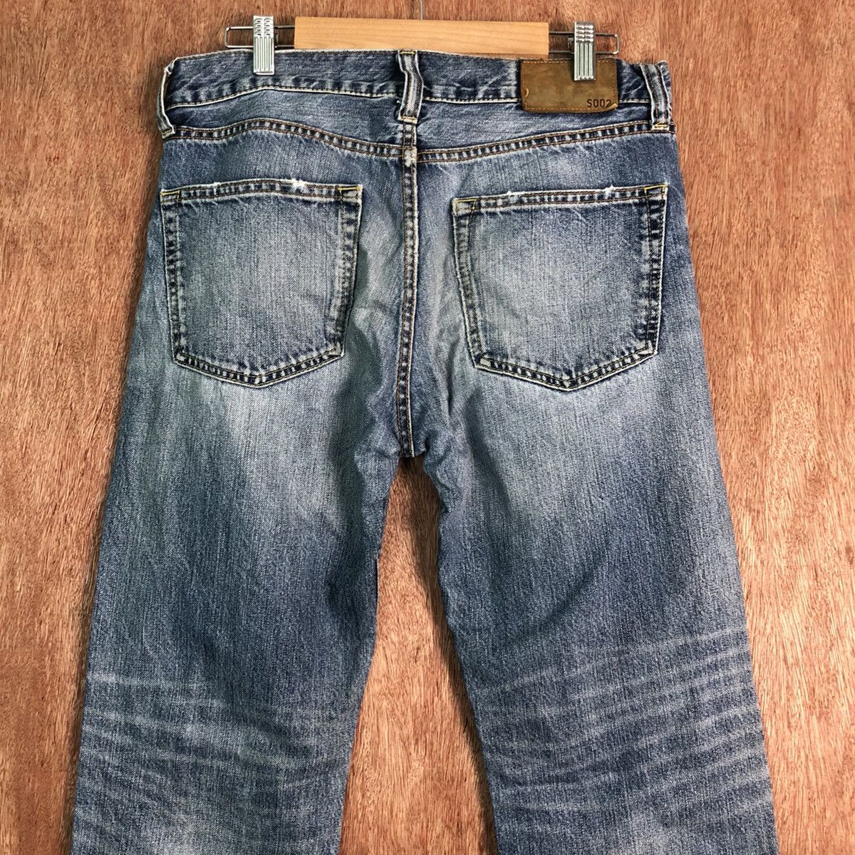 Uniqlo DLL Japan UJ Blue Distressed Denim Pants #c154 Size US 31 - 9 Thumbnail