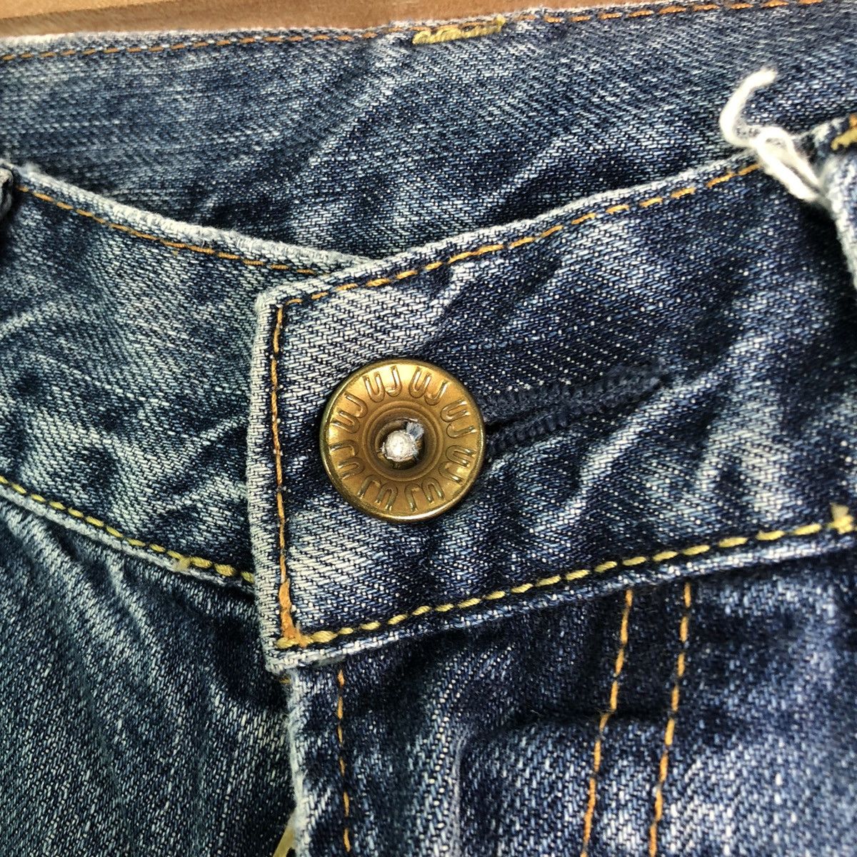 Uniqlo DLL Japan UJ Blue Distressed Denim Pants #c154 Size US 31 - 6 Thumbnail