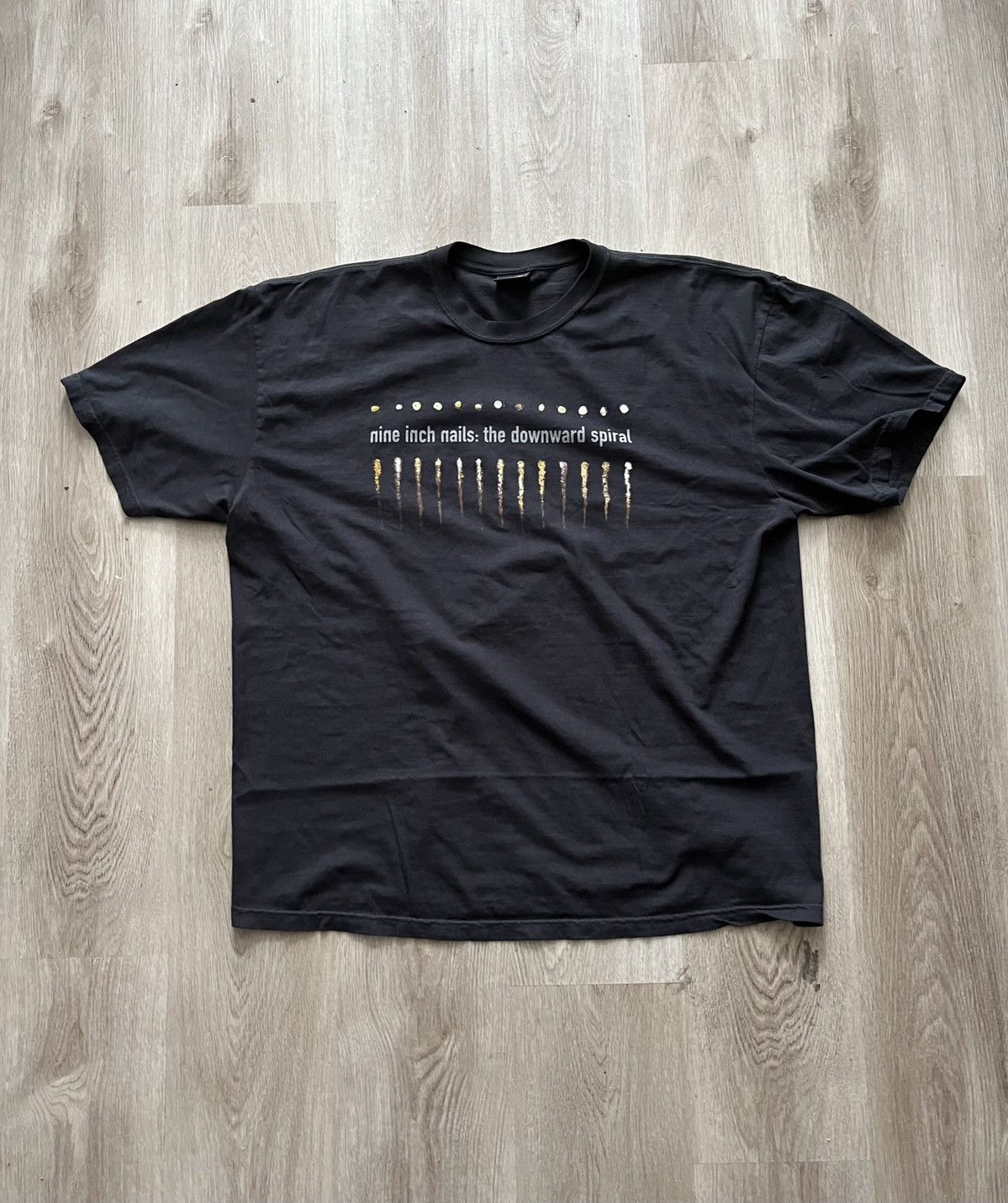 image of Band Tees x Rock T Shirt Nine Inch Nails ‘The Downward Spiral’ Shirt in Black, Men's (Size 2XL)
