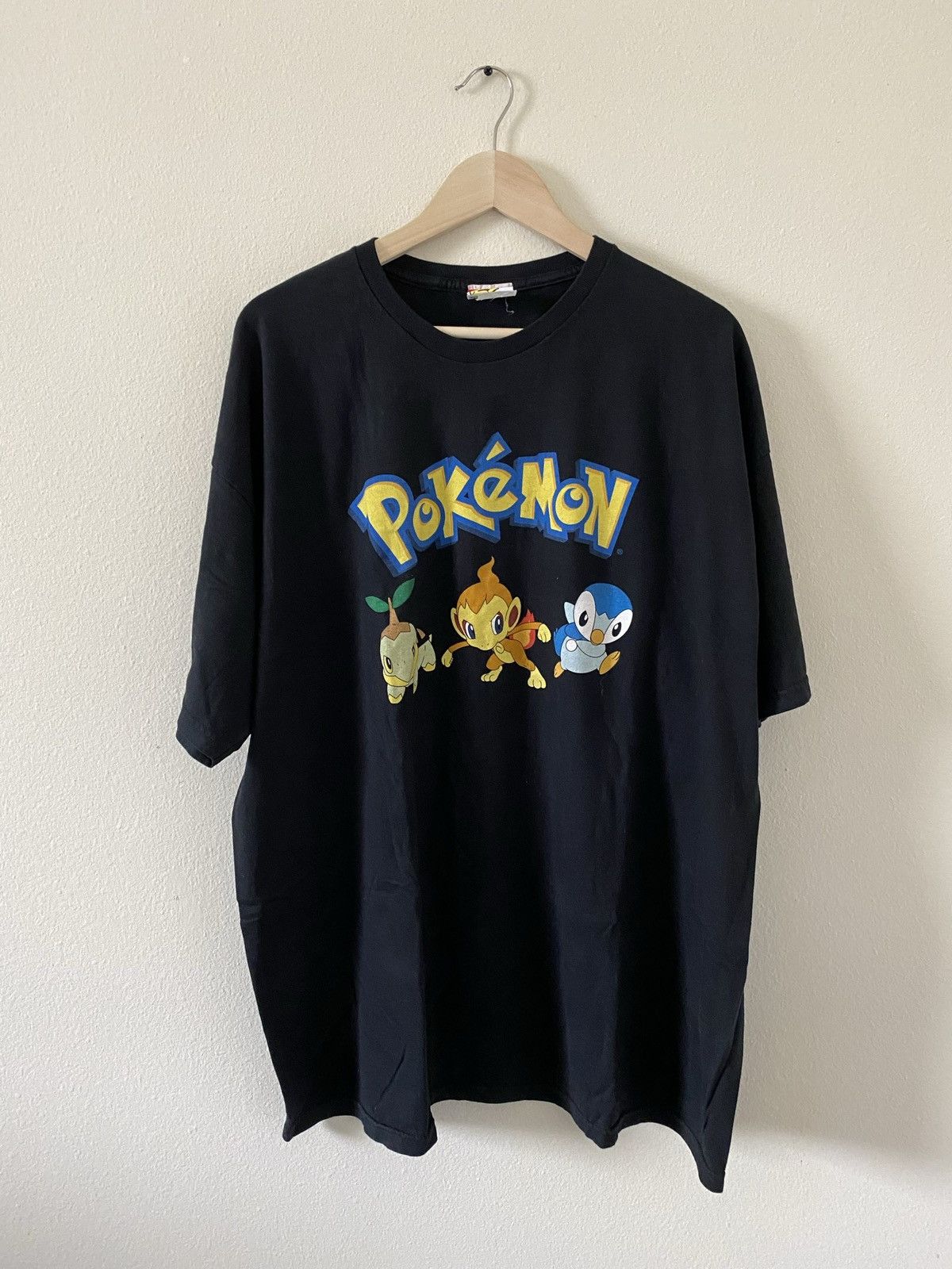 image of 2007 Pokemon Promo "sinnoh Region" Nintendo Tee in Black, Men's (Size 2XL)