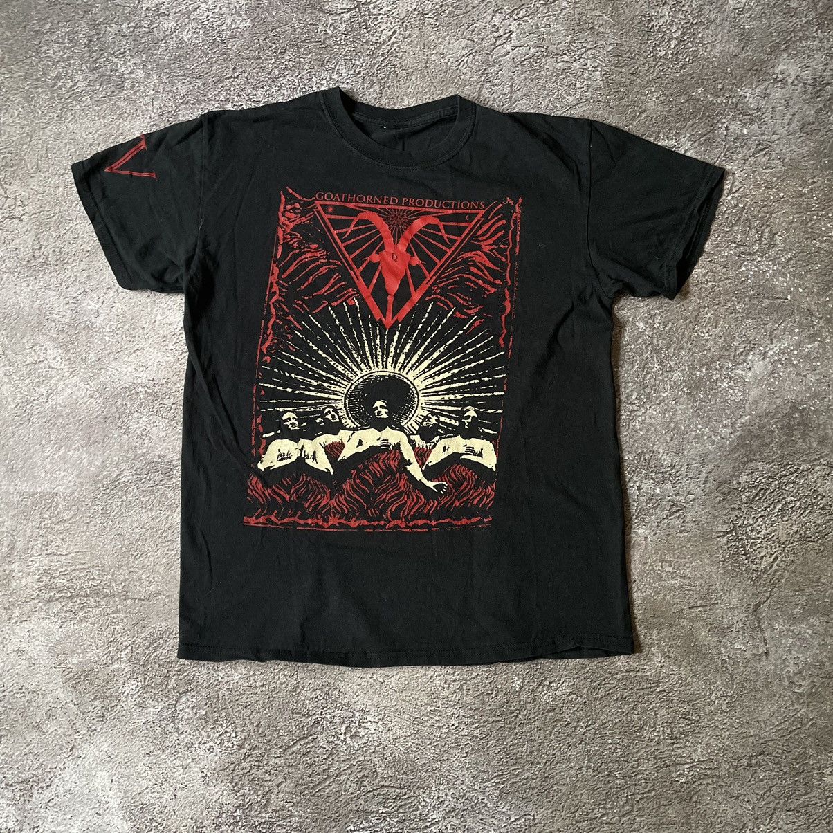 Vintage Vintage Y2K Graphic Tee Devil Abstract Horror Punk Cropped M Size US M / EU 48-50 / 2 - 3 Thumbnail