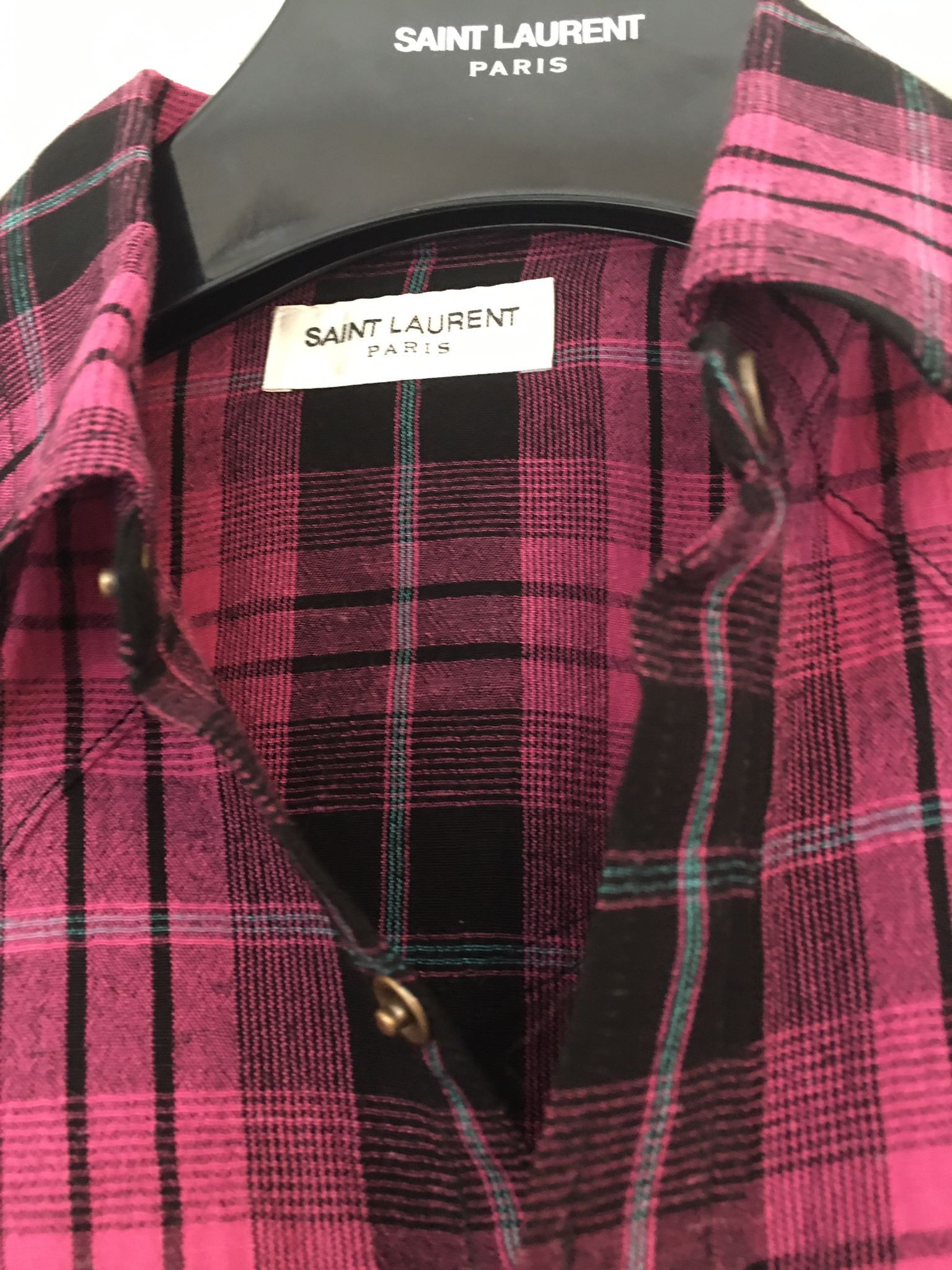 Saint Laurent Paris SS'21 Shirt Western Checkered Size US S / EU 44-46 / 1 - 2 Thumbnail
