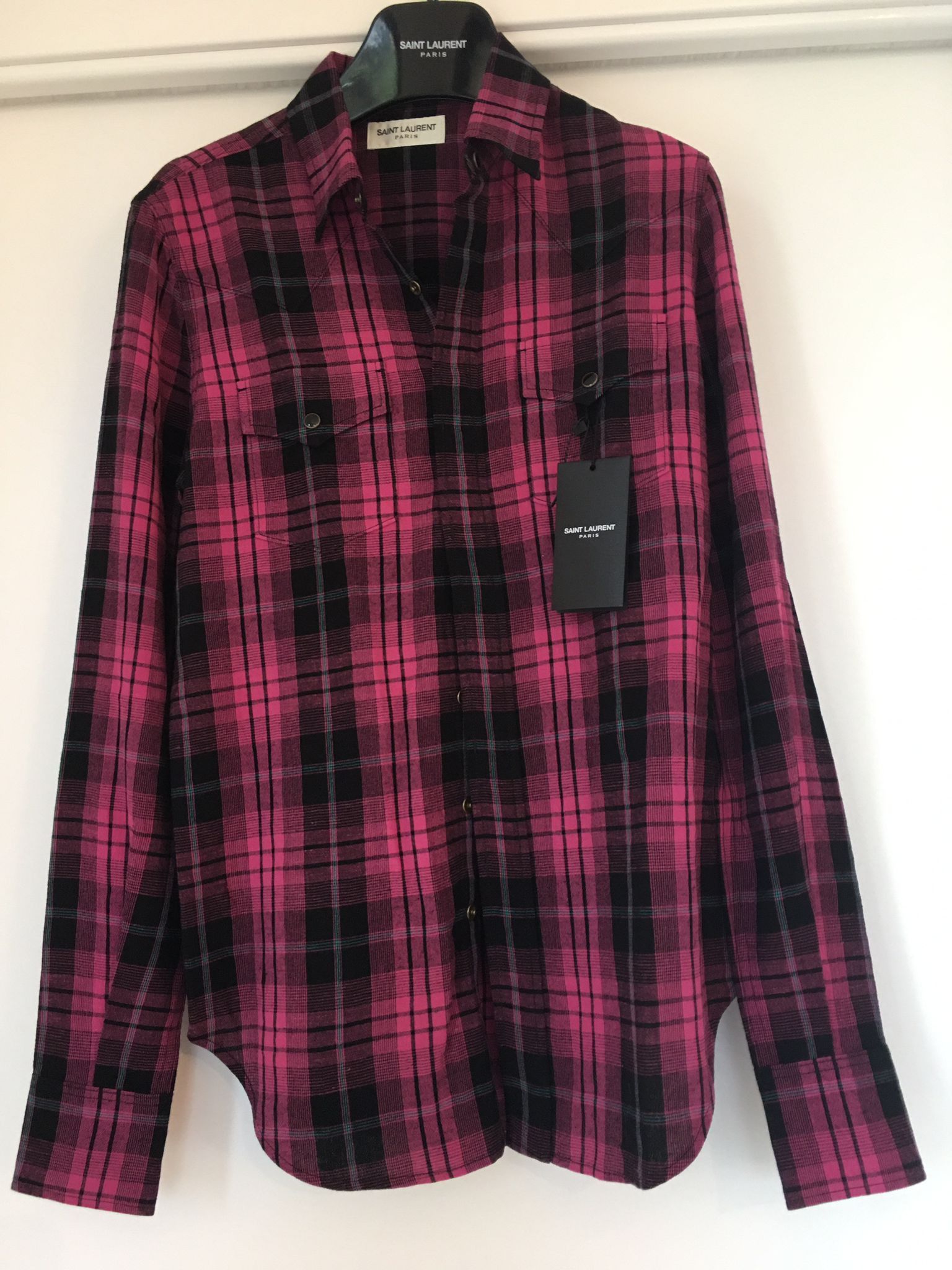 Saint Laurent Paris SS'21 Shirt Western Checkered Size US S / EU 44-46 / 1 - 1 Thumbnail
