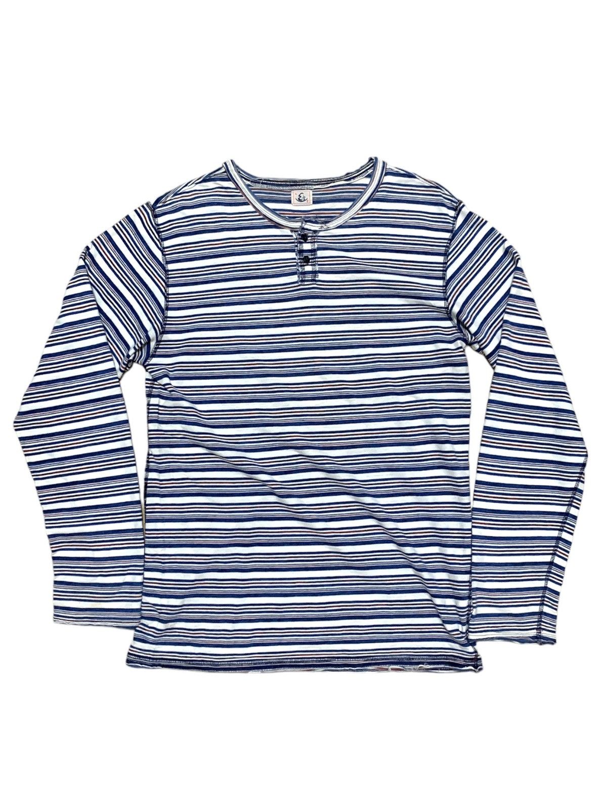 image of Eternal Stripes Long Sleeve End Distressed Style, Men's (Size Medium)