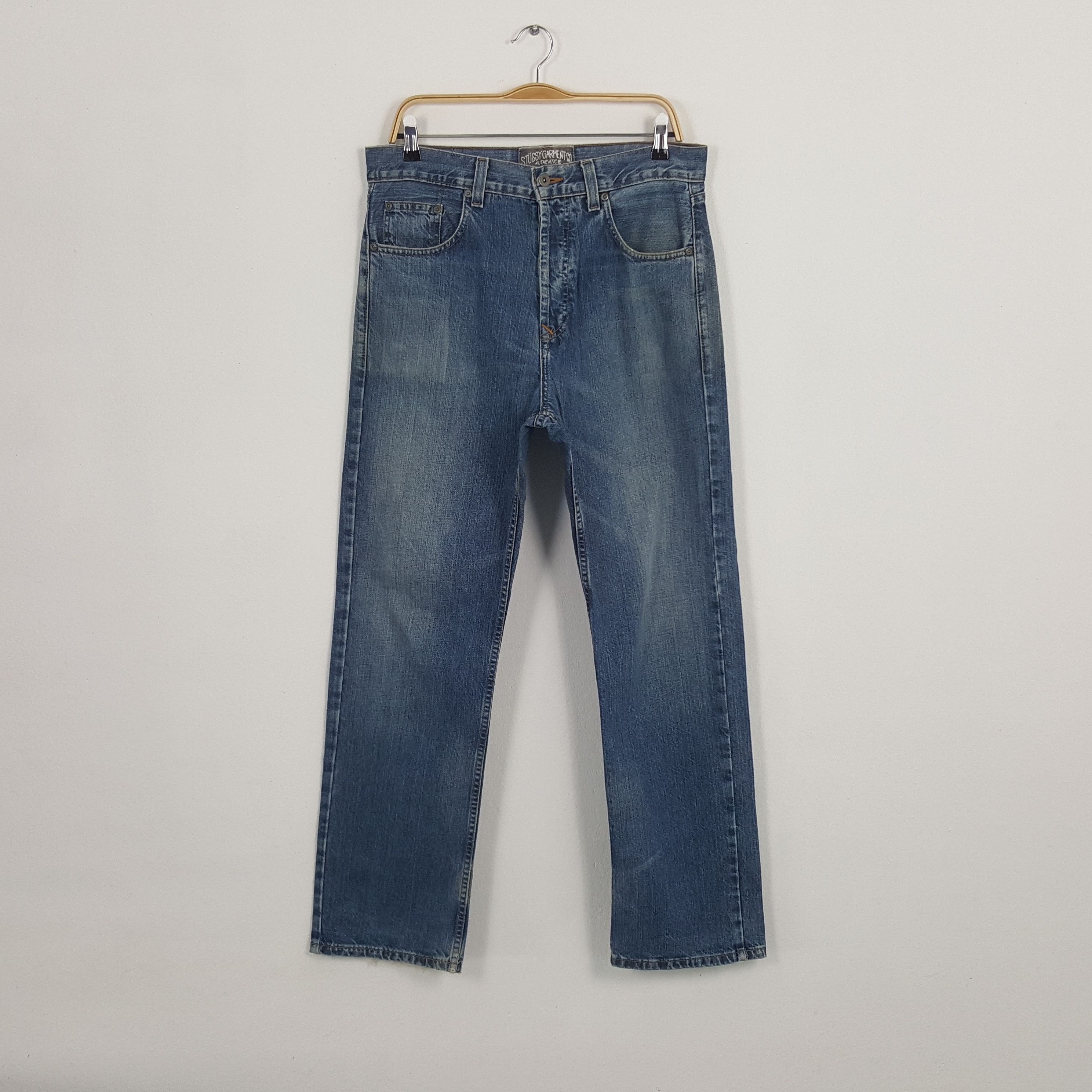 Stussy × Vintage Vintage Stussy Big Logo Custom Design Denim Size US 34 / EU 50 - 4 Thumbnail
