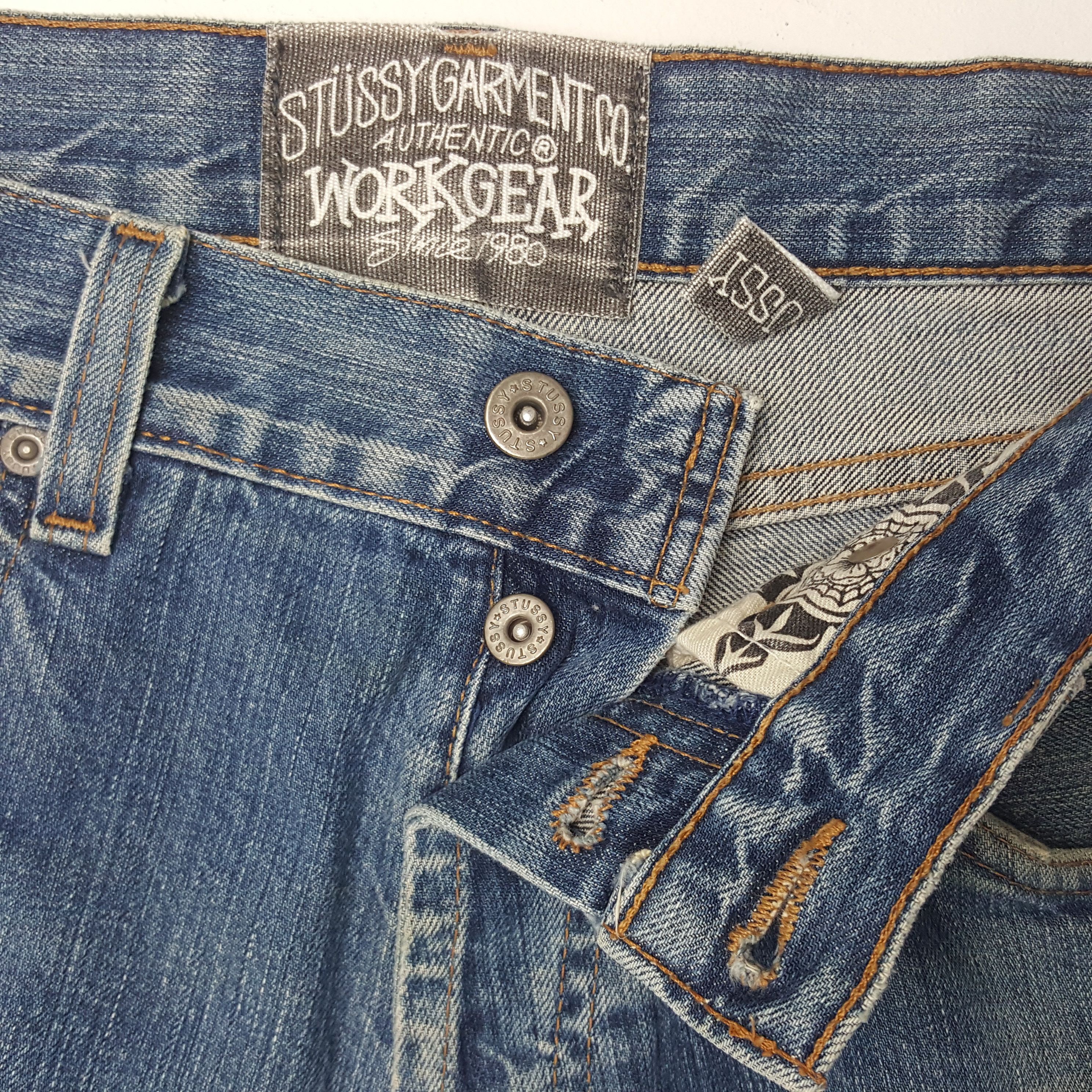 Stussy × Vintage Vintage Stussy Big Logo Custom Design Denim Size US 34 / EU 50 - 12 Thumbnail