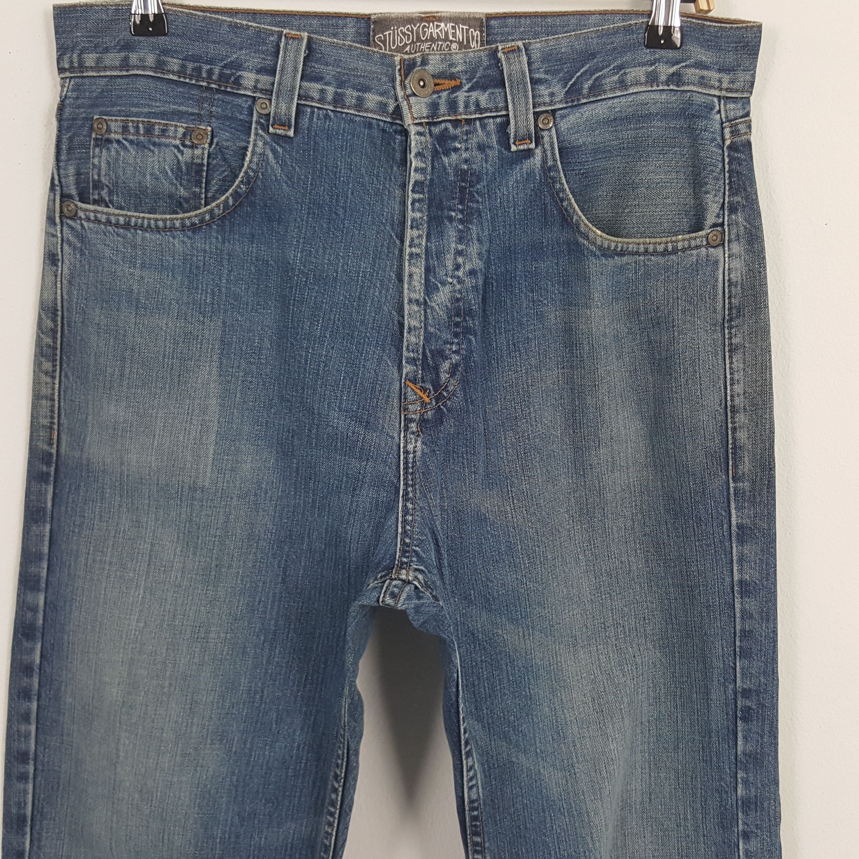 Stussy × Vintage Vintage Stussy Big Logo Custom Design Denim Size US 34 / EU 50 - 5 Thumbnail