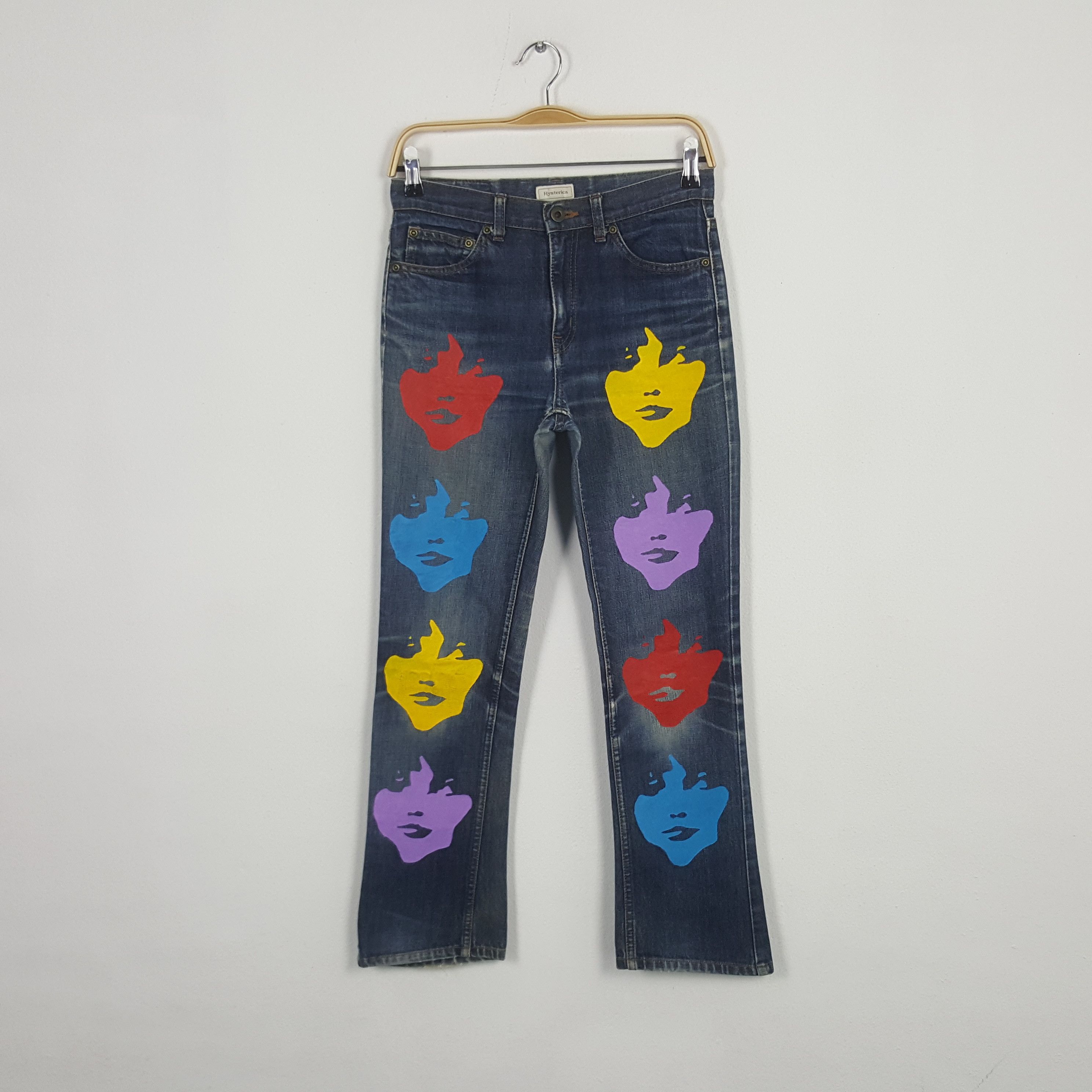 Band Tees × Hysteric Glamour × Vintage Vintage Hysteric Glamour Face Custom Japanese Denim Jeans Size 28" / US 6 / IT 42 - 1 Thumbnail