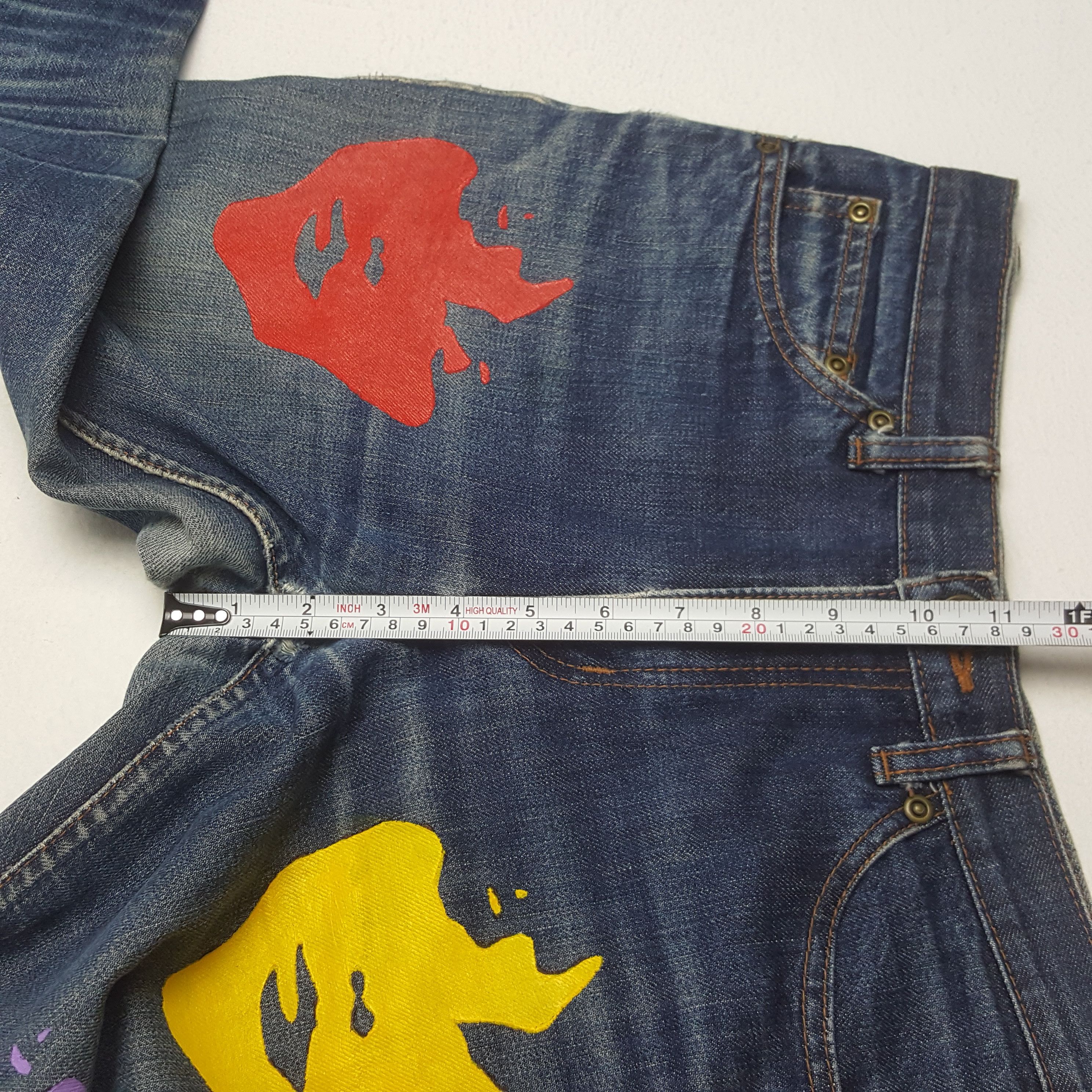 Band Tees × Hysteric Glamour × Vintage Vintage Hysteric Glamour Face Custom Japanese Denim Jeans Size 28" / US 6 / IT 42 - 8 Thumbnail