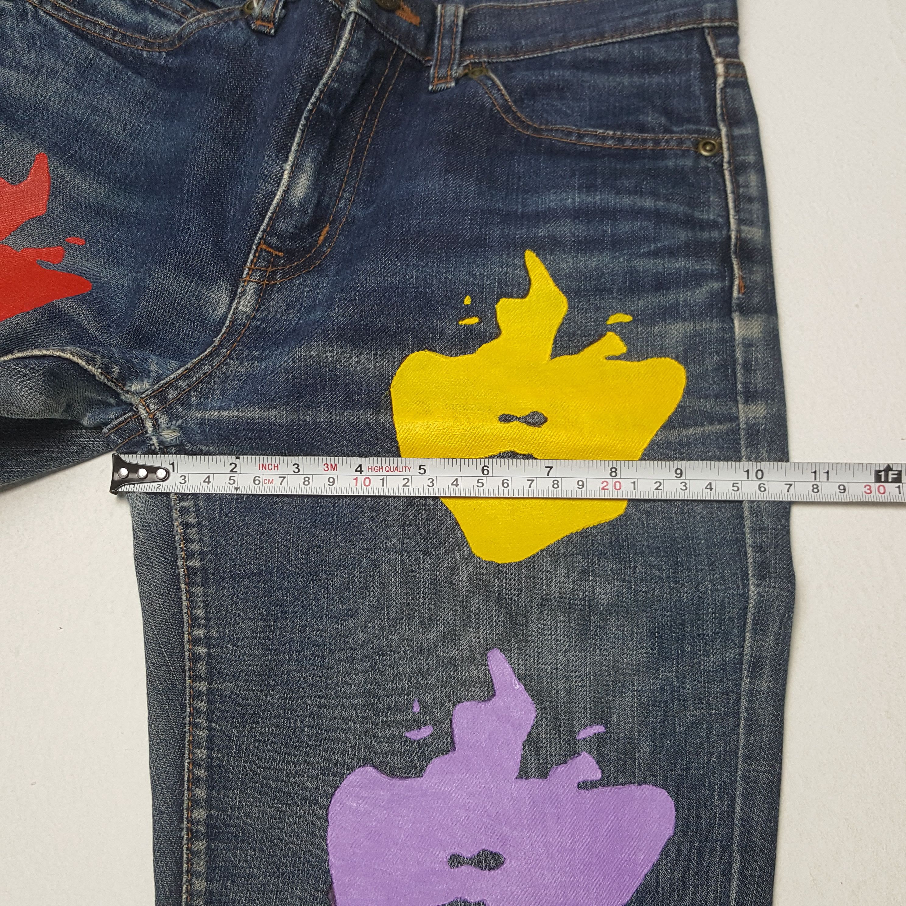 Band Tees × Hysteric Glamour × Vintage Vintage Hysteric Glamour Face Custom Japanese Denim Jeans Size 28" / US 6 / IT 42 - 9 Thumbnail