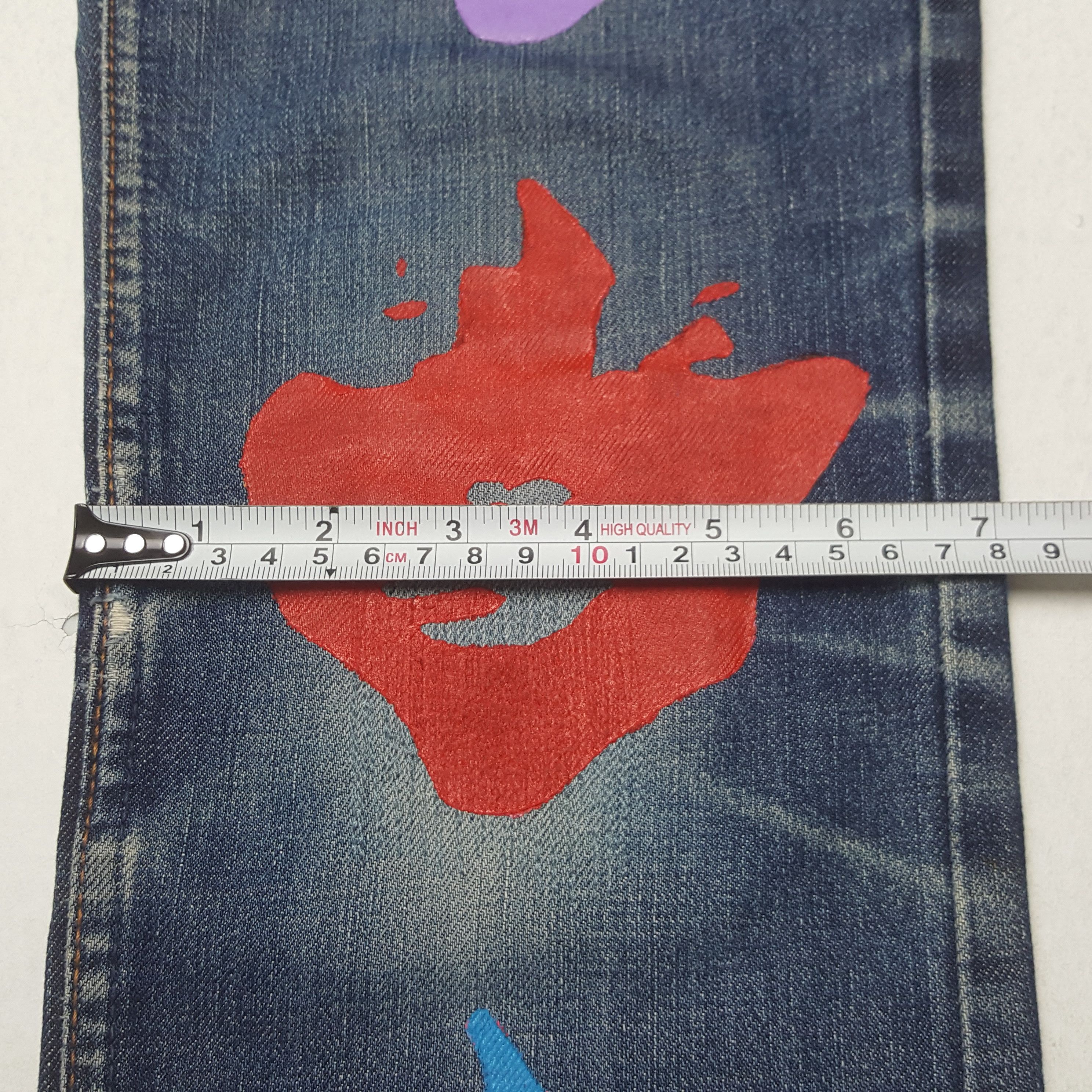 Band Tees × Hysteric Glamour × Vintage Vintage Hysteric Glamour Face Custom Japanese Denim Jeans Size 28" / US 6 / IT 42 - 10 Thumbnail