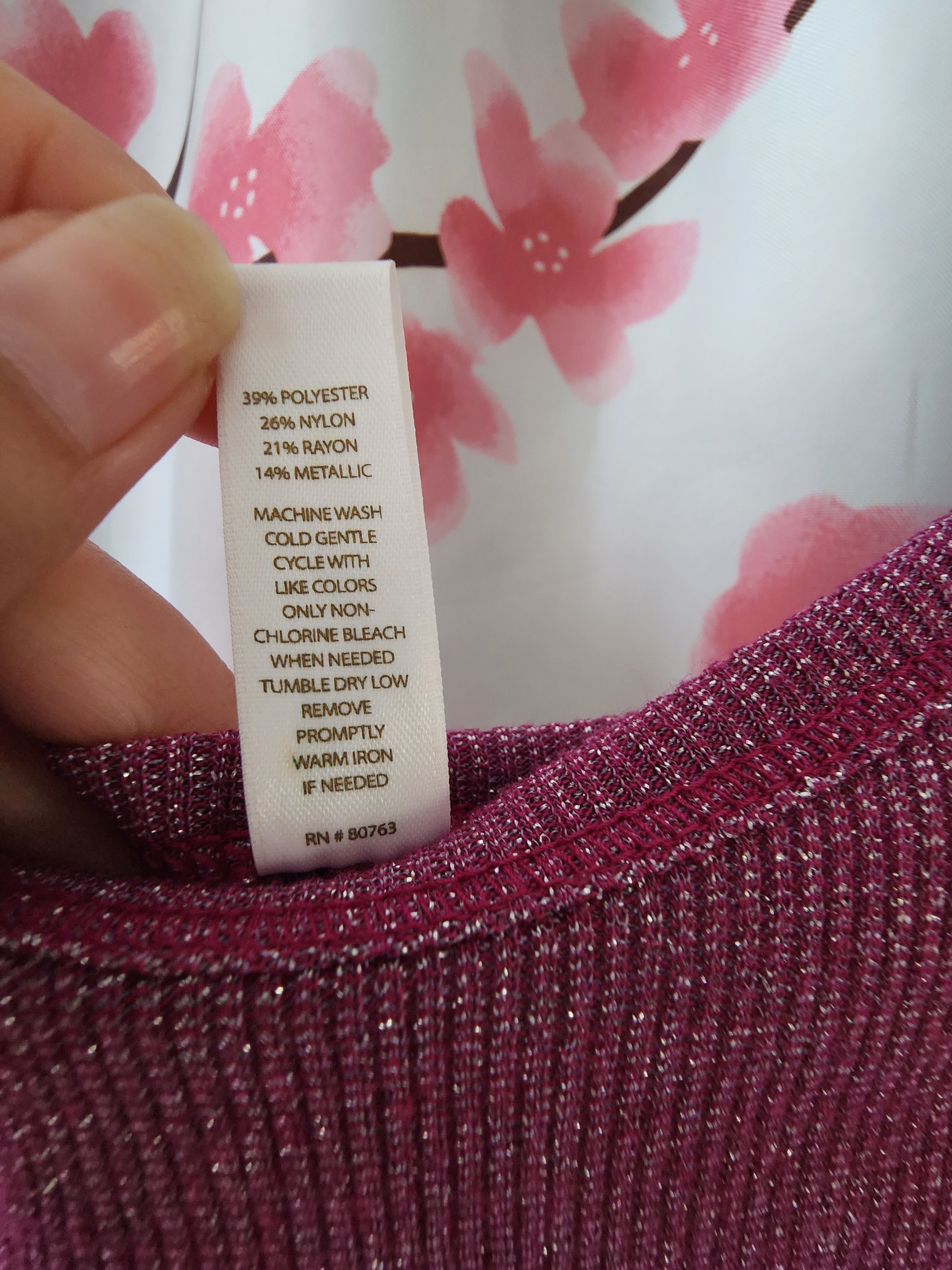 Victoria's Secret Victoria's Secret Plum Silver Glitter Long Sleeve U Neck XS Size XS / US 0-2 / IT 36-38 - 4 Thumbnail