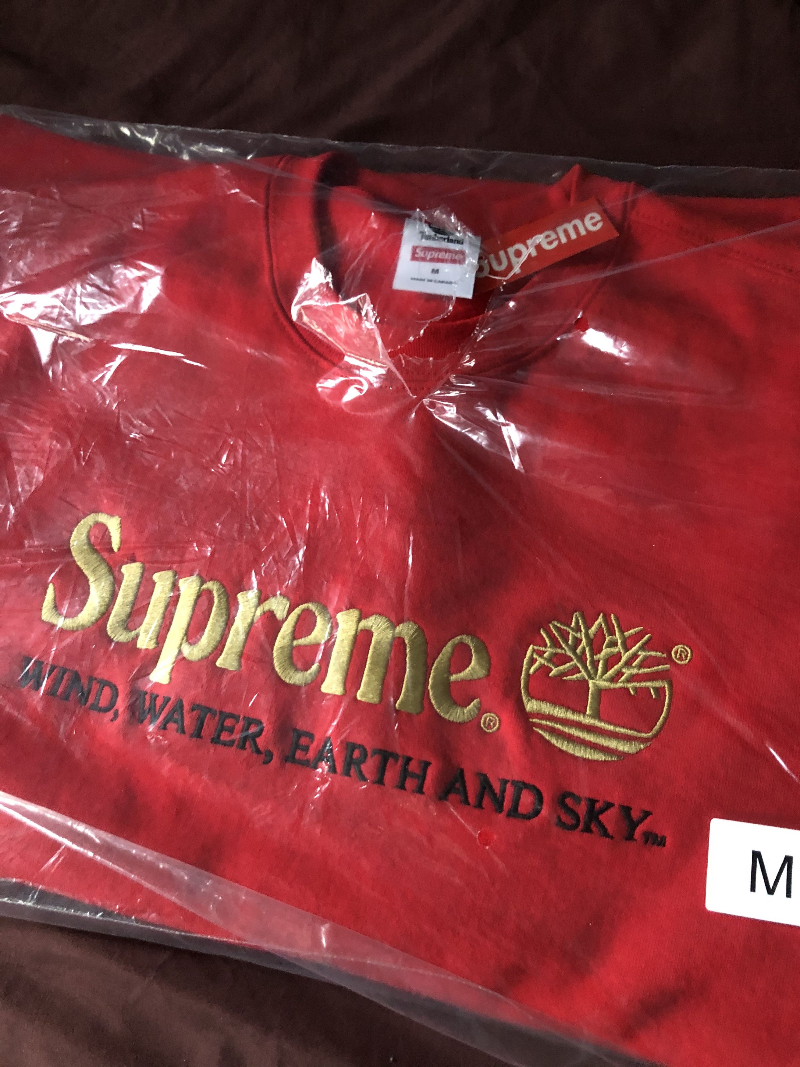 Supreme × Timberland Supreme/Timberland Crewneck - Red Size US M / EU 48-50 / 2 - 6 Thumbnail