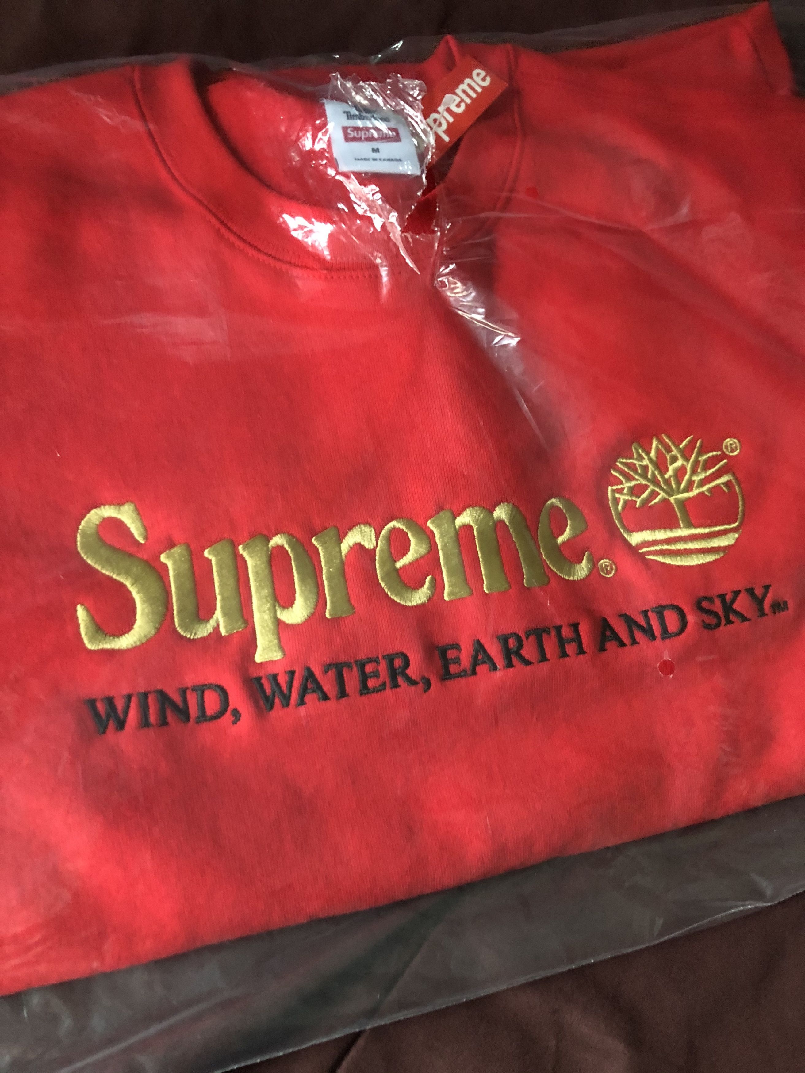 Supreme × Timberland Supreme/Timberland Crewneck - Red Size US M / EU 48-50 / 2 - 4 Thumbnail
