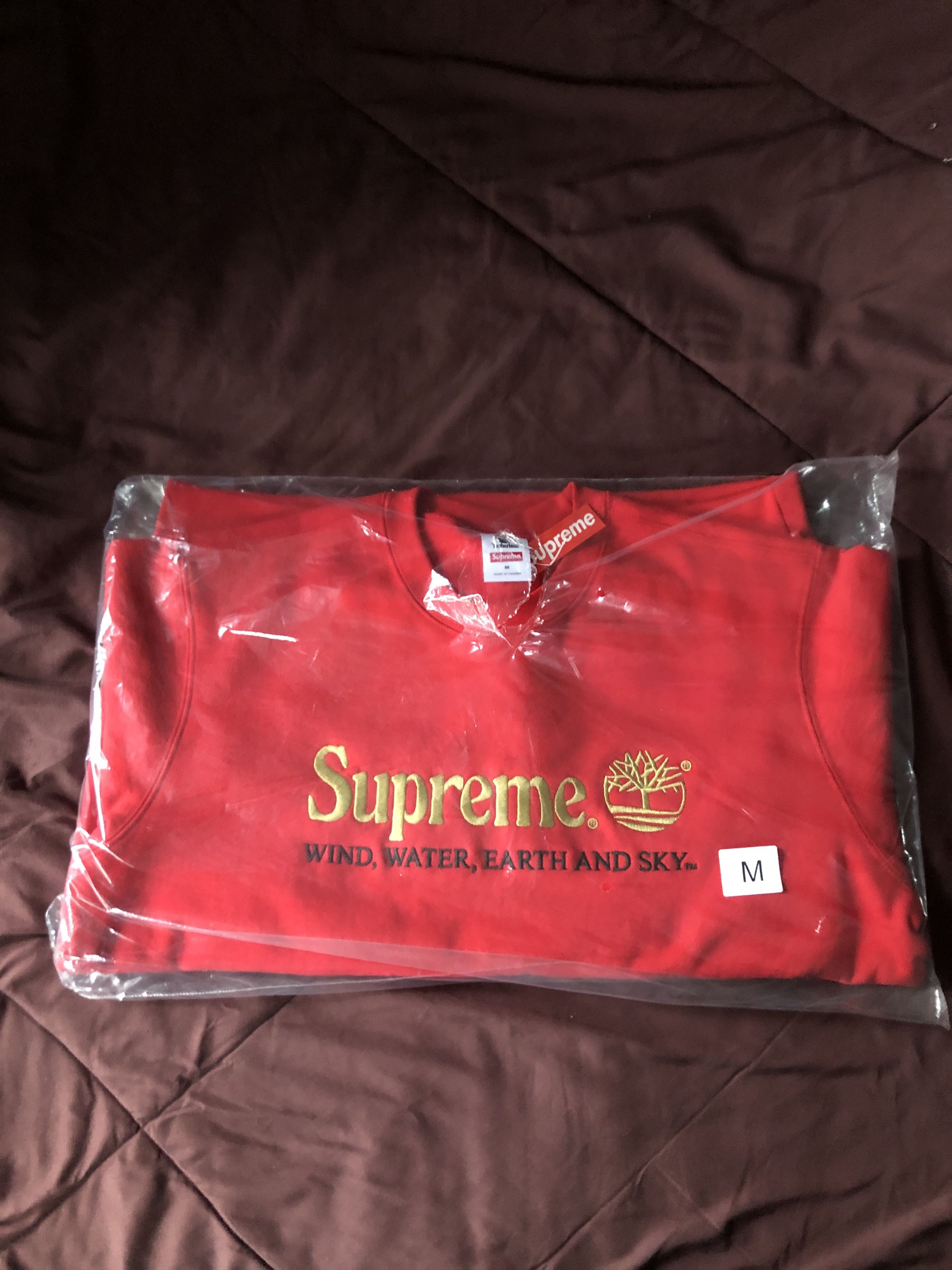 Supreme Supreme/Timberland Crewneck - Red | Grailed