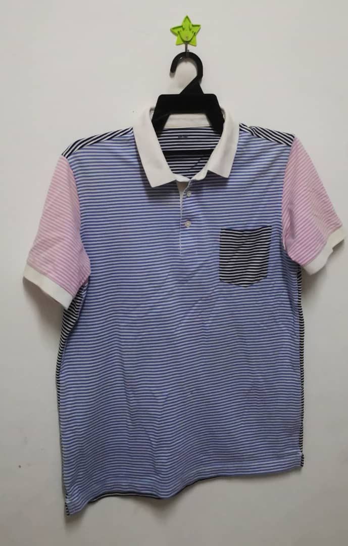 Japanese Brand Uniqlo polo stripe shirt Size US M / EU 48-50 / 2 - 1 Thumbnail