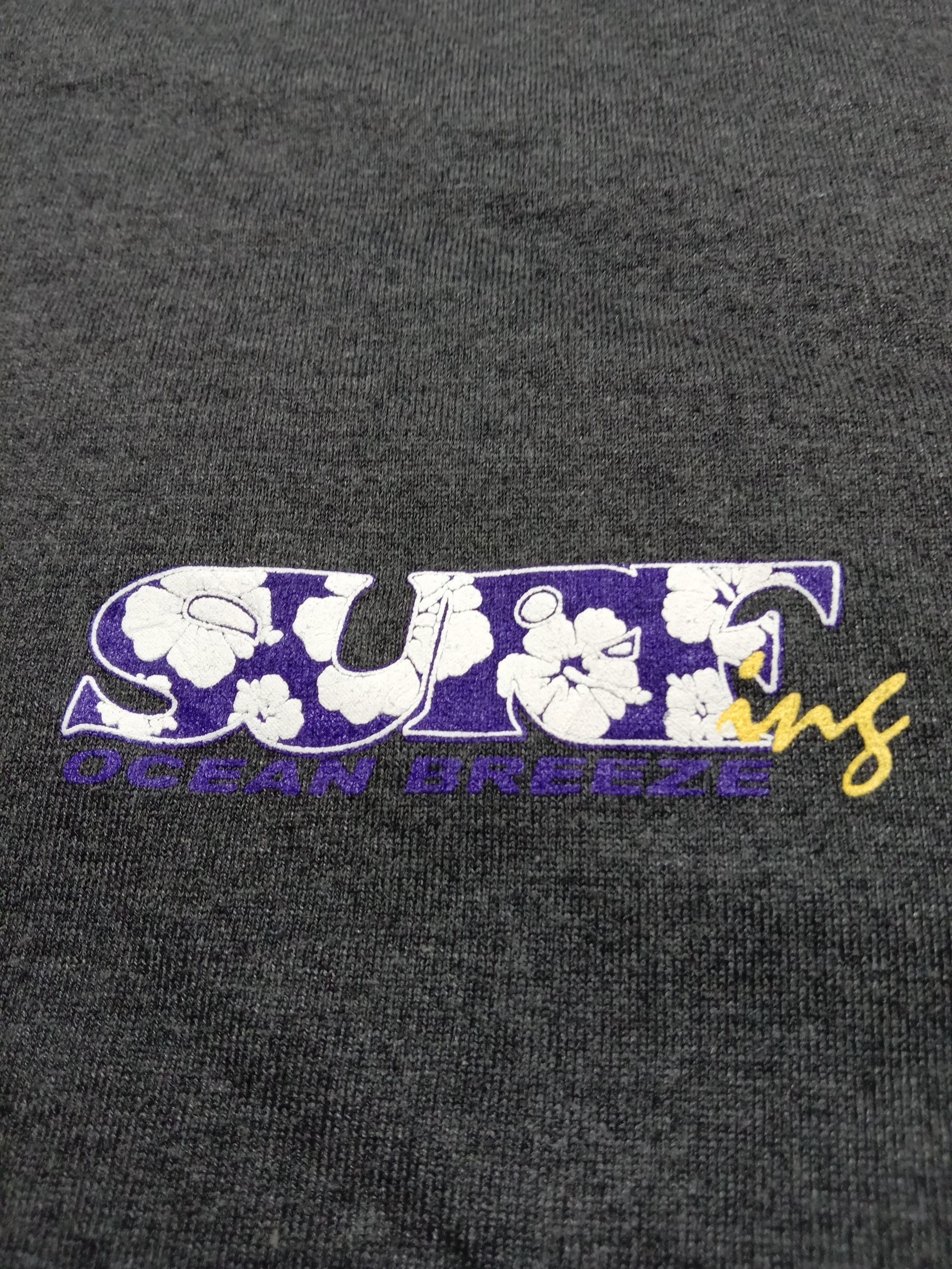 image of Surf Style Casual Land Japan Surf Ocean Breeze Tee Shirt in Black, Men's (Size Large)