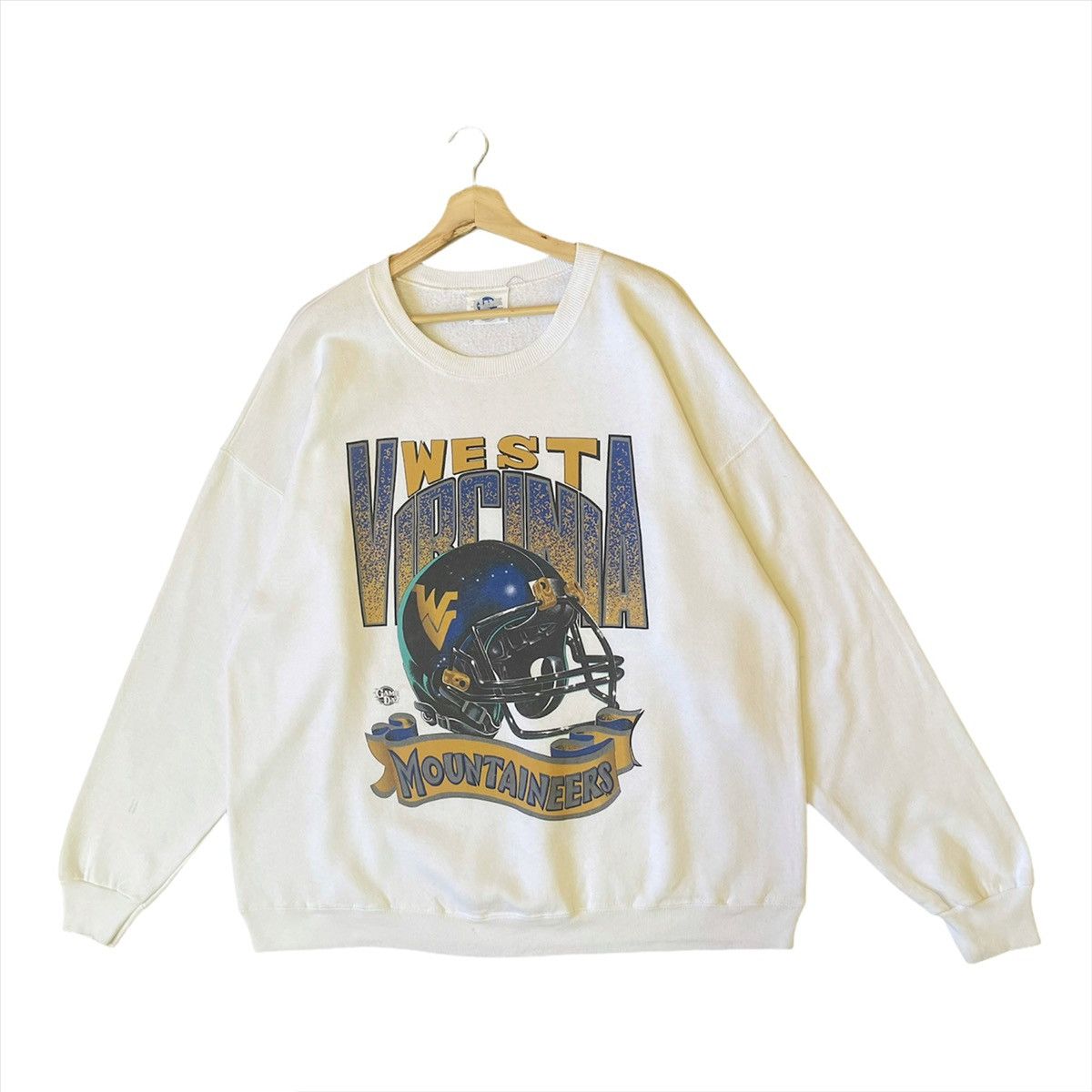 NFL Vintage West Virginia Big Logo Printed Sweatshirt Size XL Size US XL / EU 56 / 4 - 3 Thumbnail