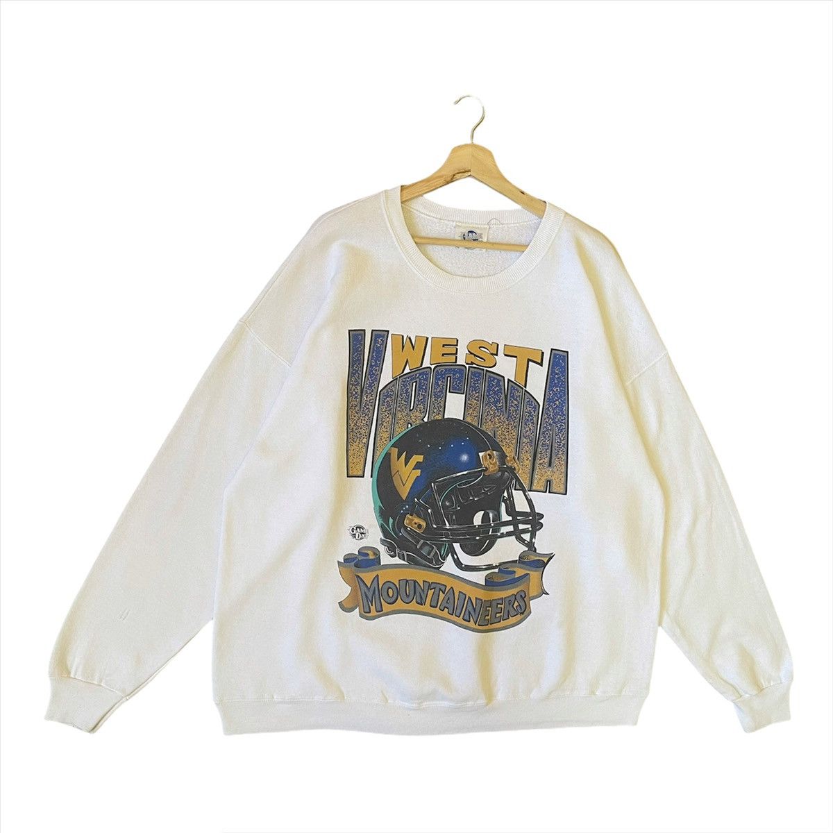 NFL Vintage West Virginia Big Logo Printed Sweatshirt Size XL Size US XL / EU 56 / 4 - 2 Thumbnail