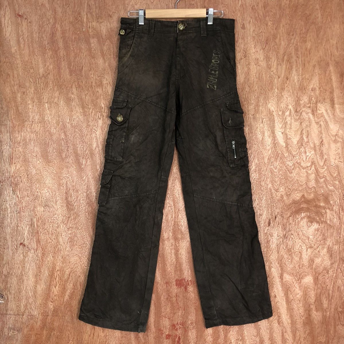 Faded Glory DLL Zhule Sport Brown Multipocket Cargo Pants #c667 Size US 28 / EU 44 - 1 Thumbnail