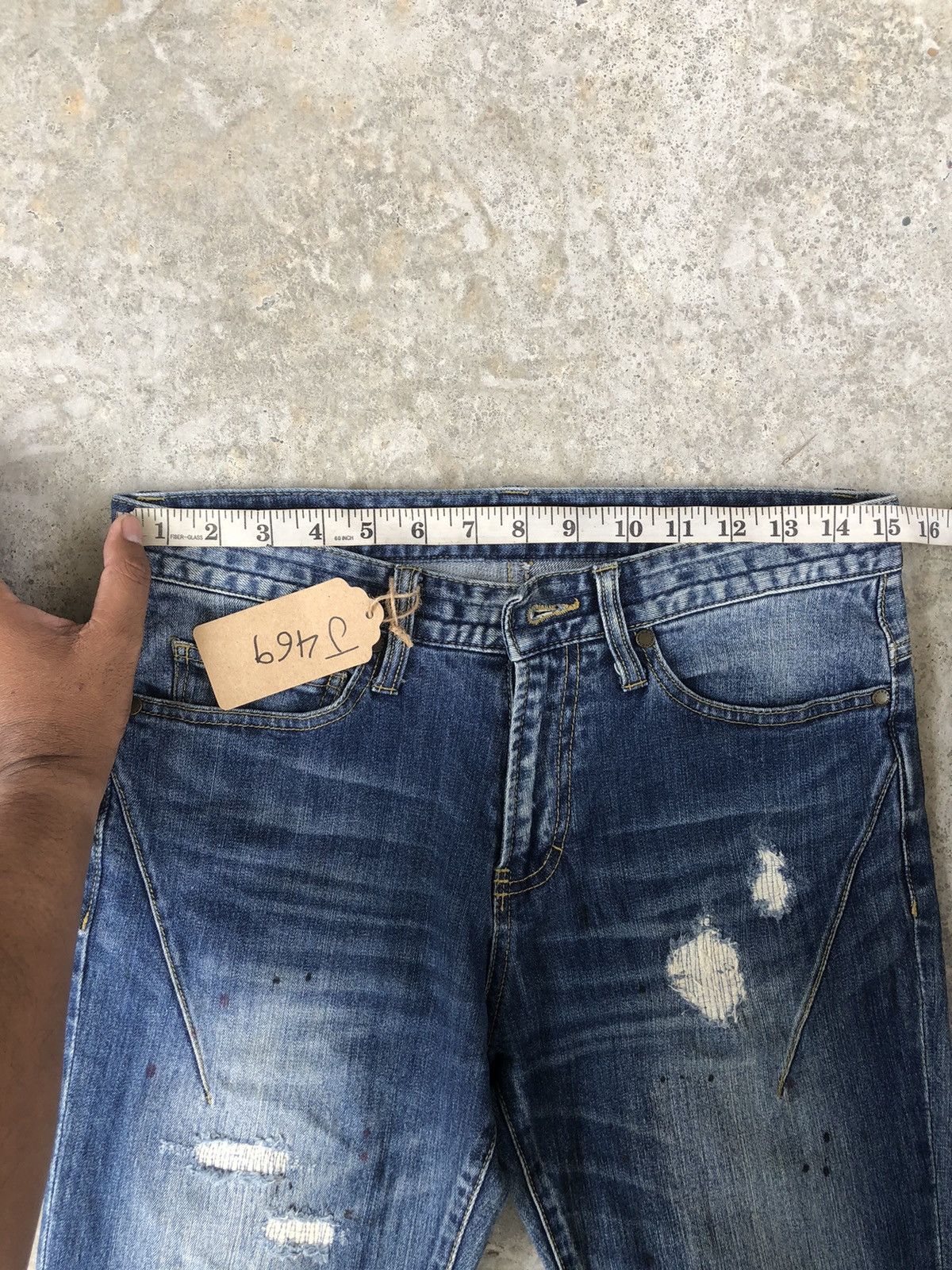 Loveless × Number (N)ine Number (N)ine x Loveless Guild Prime Distressed Jeans Size US 30 / EU 46 - 13 Thumbnail
