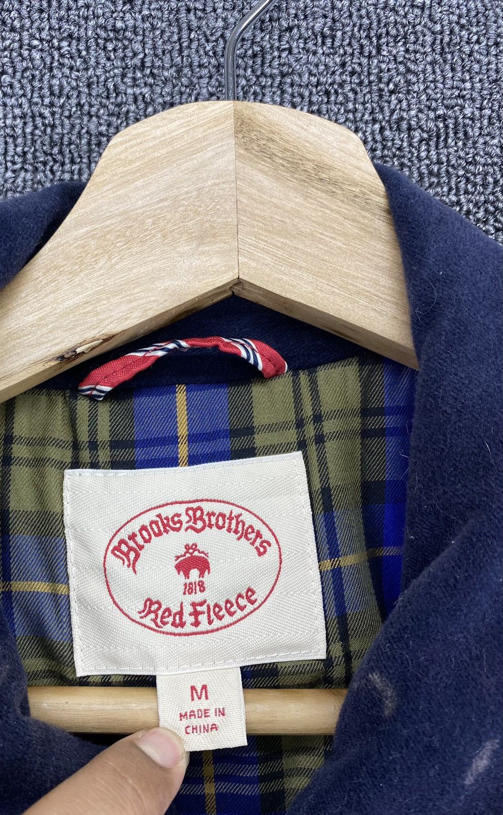 Brooks Brothers Vintage Brooks Brothers Red Fleece Trashed Jacket Size US M / EU 48-50 / 2 - 8 Thumbnail