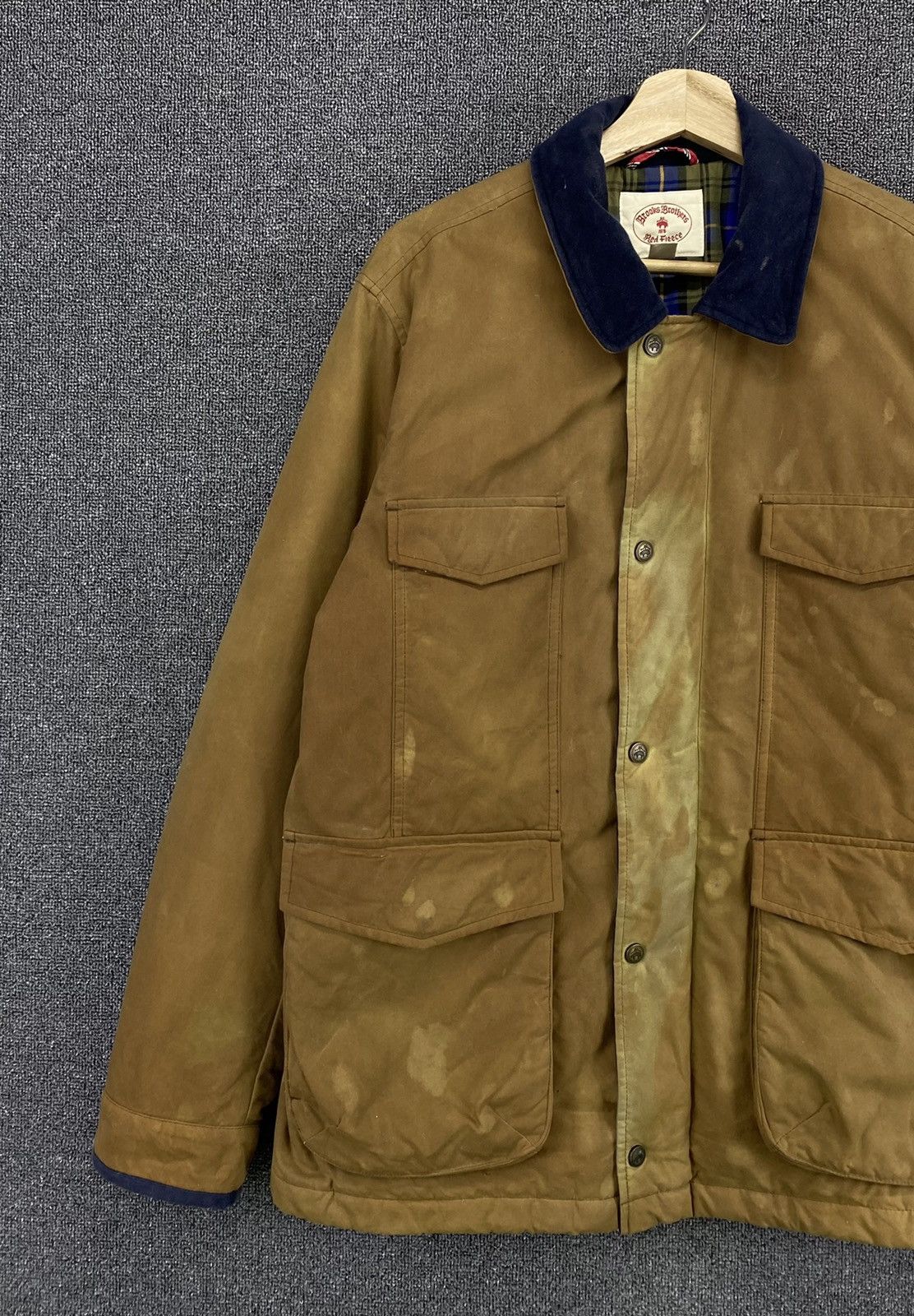 Brooks Brothers Vintage Brooks Brothers Red Fleece Trashed Jacket Size US M / EU 48-50 / 2 - 2 Thumbnail