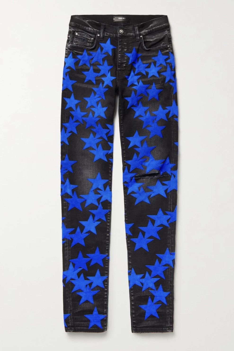 Amiri x Black Chemist Leather Star Patch Jeans