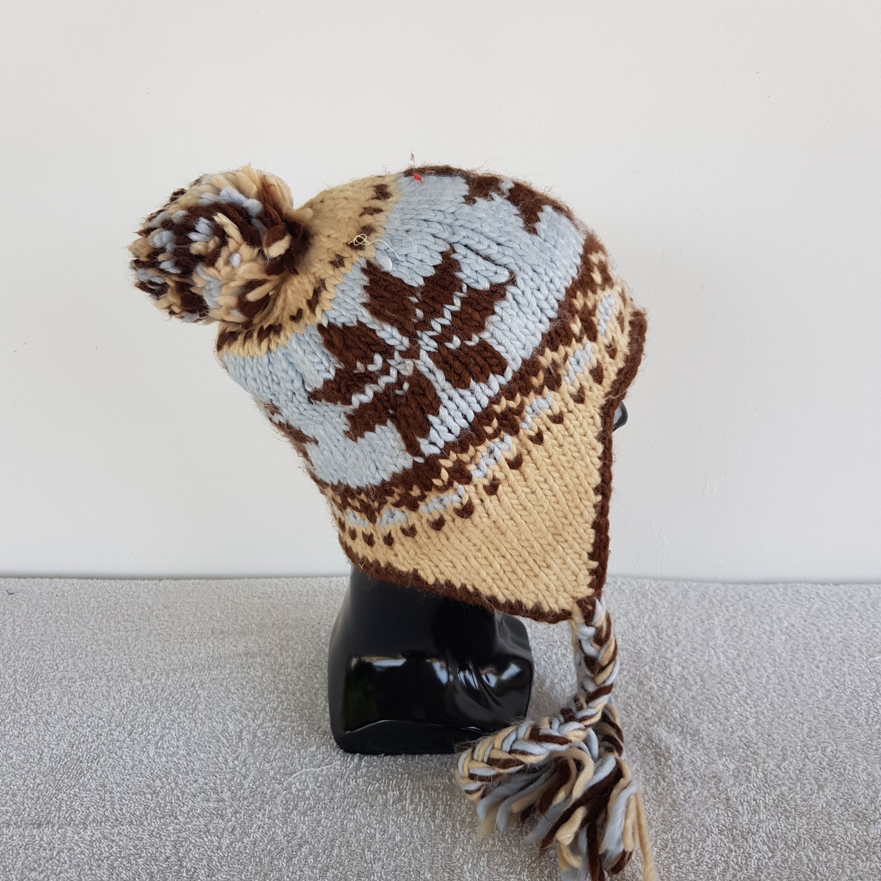 Japanese Brand × Vintage Japanese Beanie Knitted Crochet Snow Cap Earflap Hats Size ONE SIZE - 3 Thumbnail