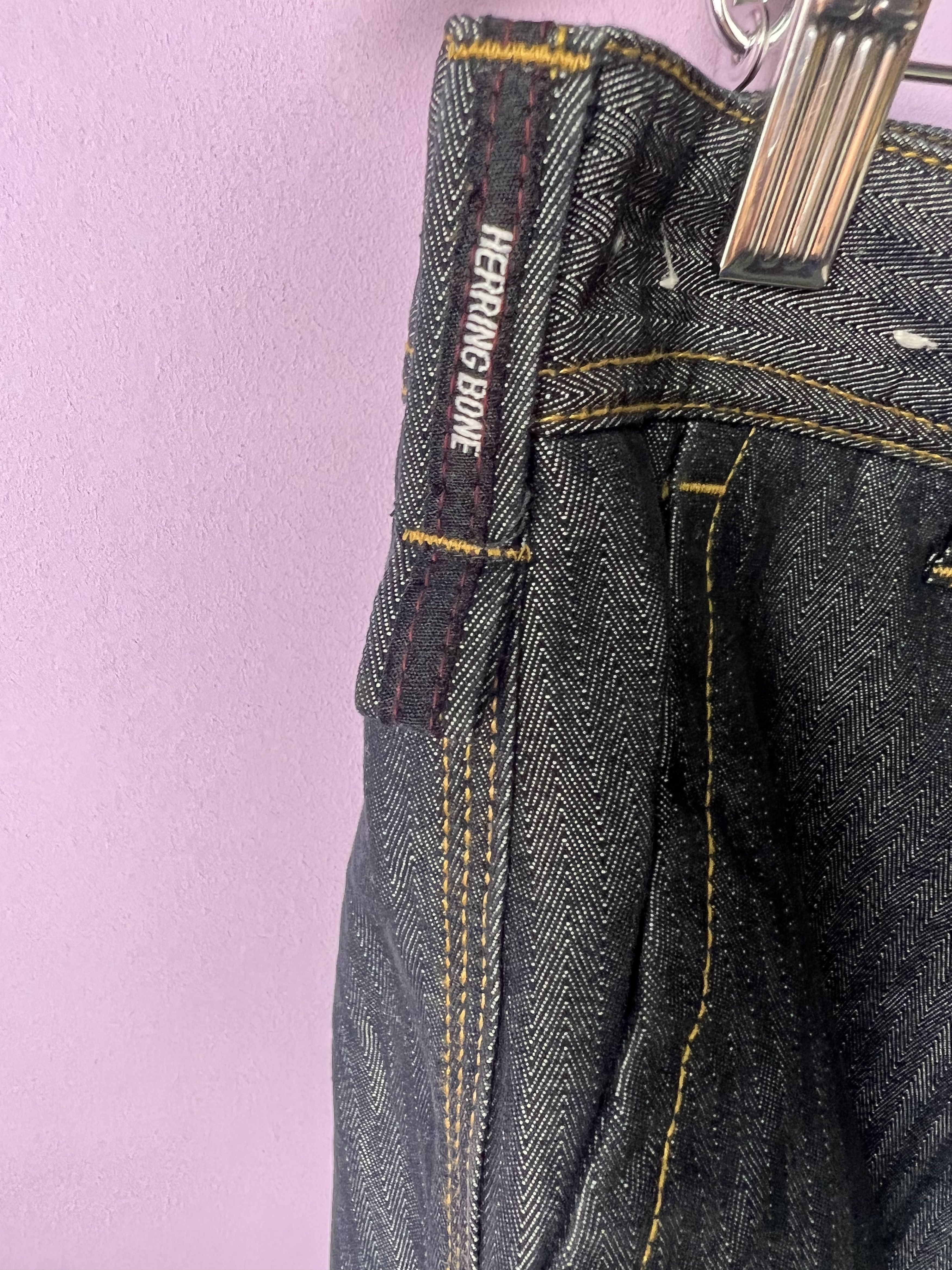 Japanese Brand 🔥Herringbone Denim Cargo Pants Size US 35 - 9 Thumbnail