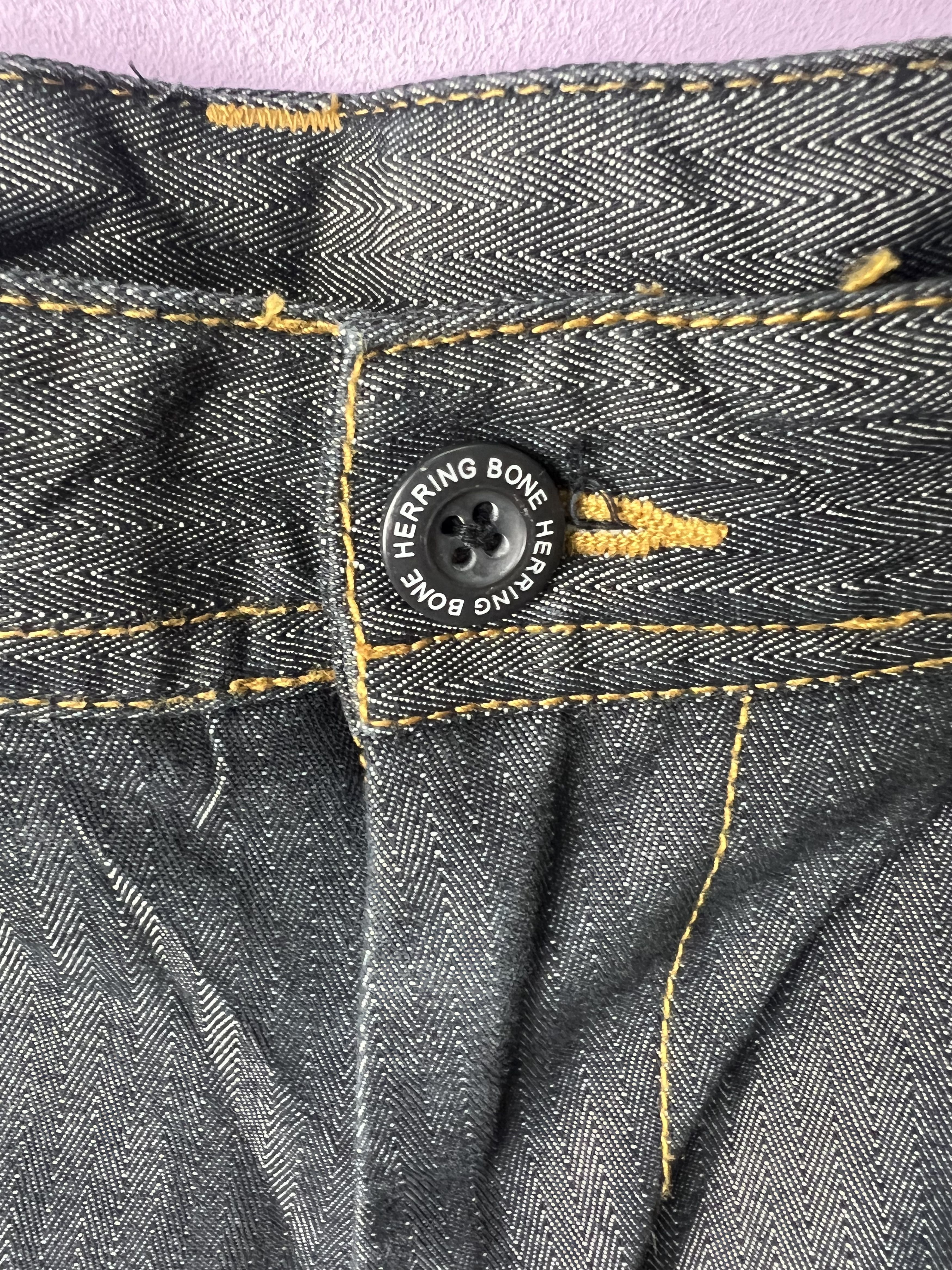Japanese Brand 🔥Herringbone Denim Cargo Pants Size US 35 - 11 Thumbnail